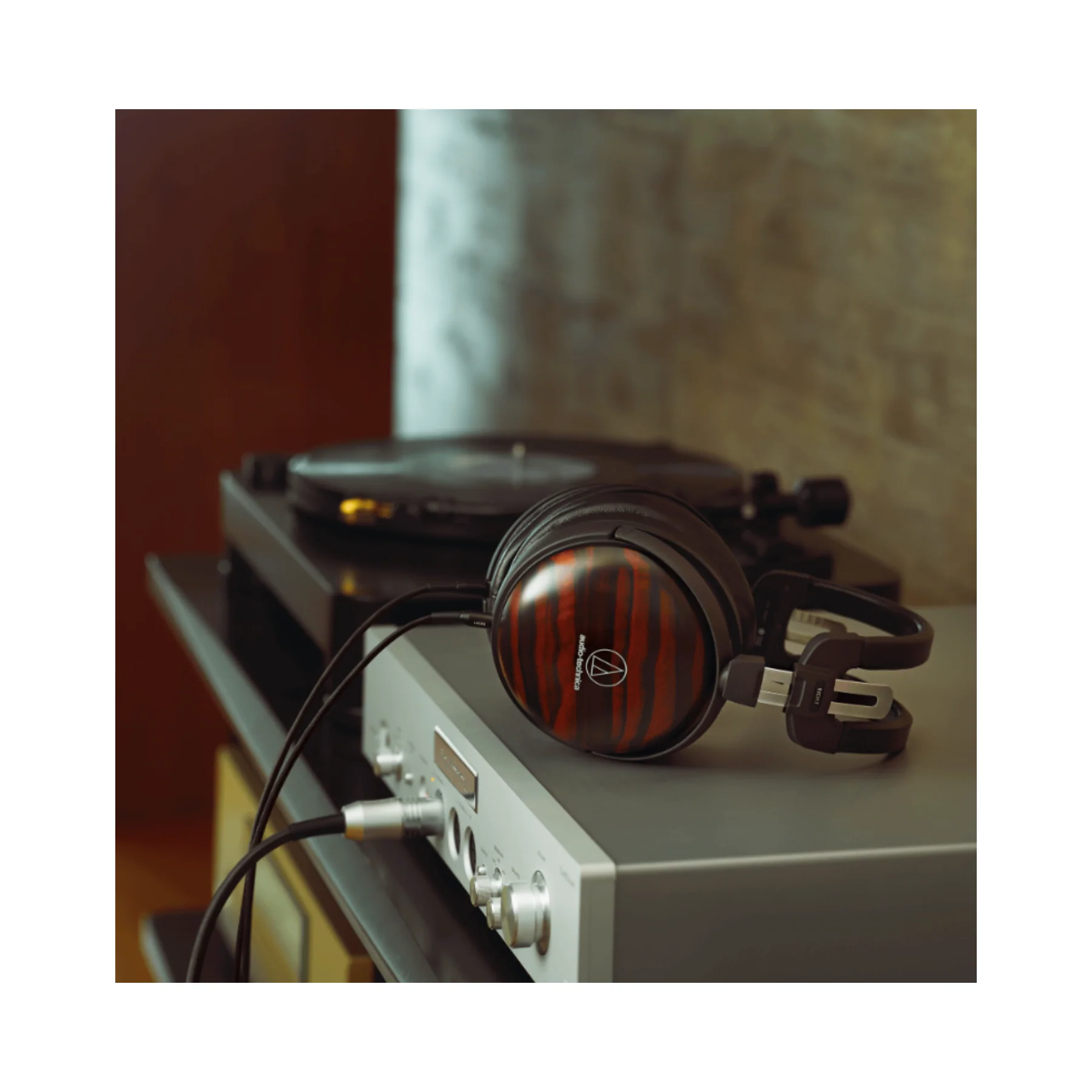 Audio Technica ATH-AWKT Closed Back Wooden Headphones - Image 5