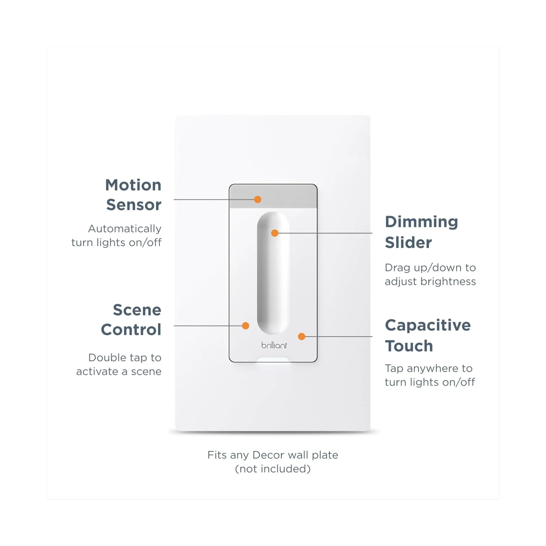 Brilliant Smart Dimmer Switch (White) - Clearance / Open Box - Image 3