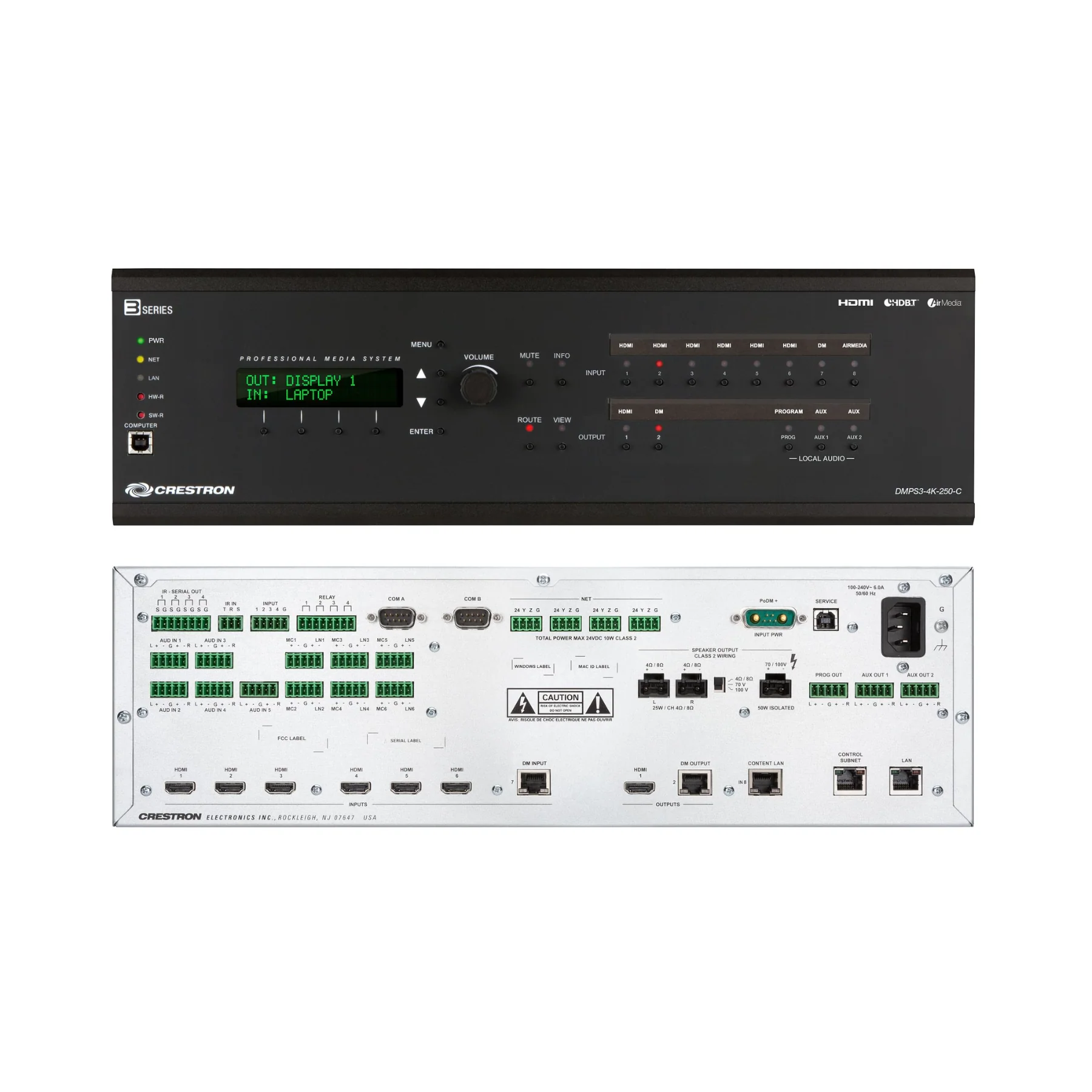 Crestron DMPS3-4K-250-C-AIRMEDIA 3-Series 4K DigitalMedia Presentation System 250 with AirMedia - Clearance / Open Box - Image 4