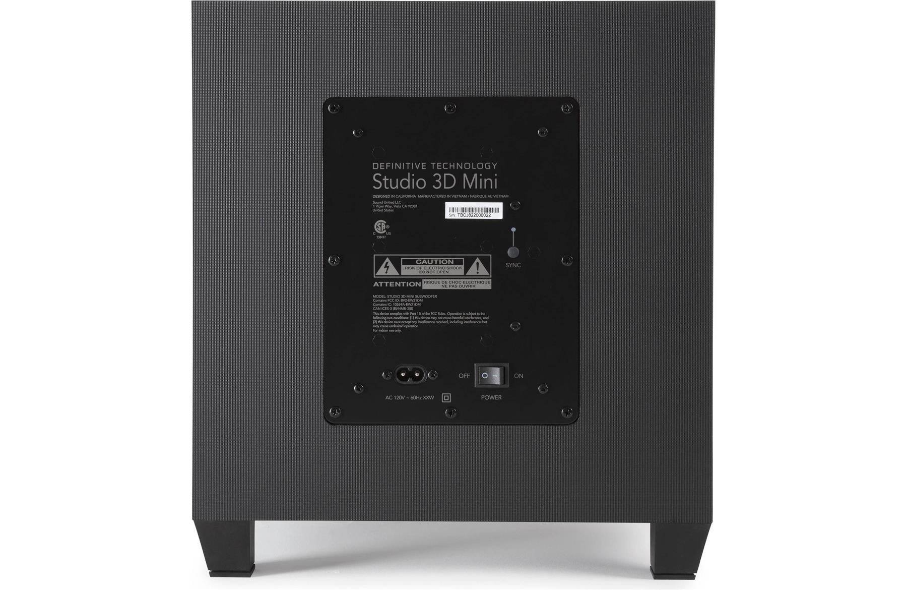 Definitive Technology Studio 3D Mini - Ultra-Slim Sound Bar System - Clearance/ Open Box - Image 5