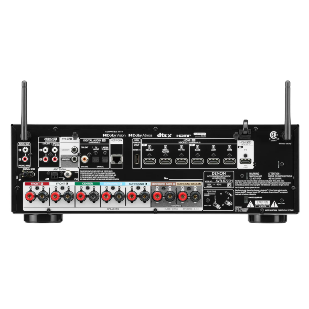 Denon AVR-S770H 7.2 Ch. 8K AV Receiver - Image 6