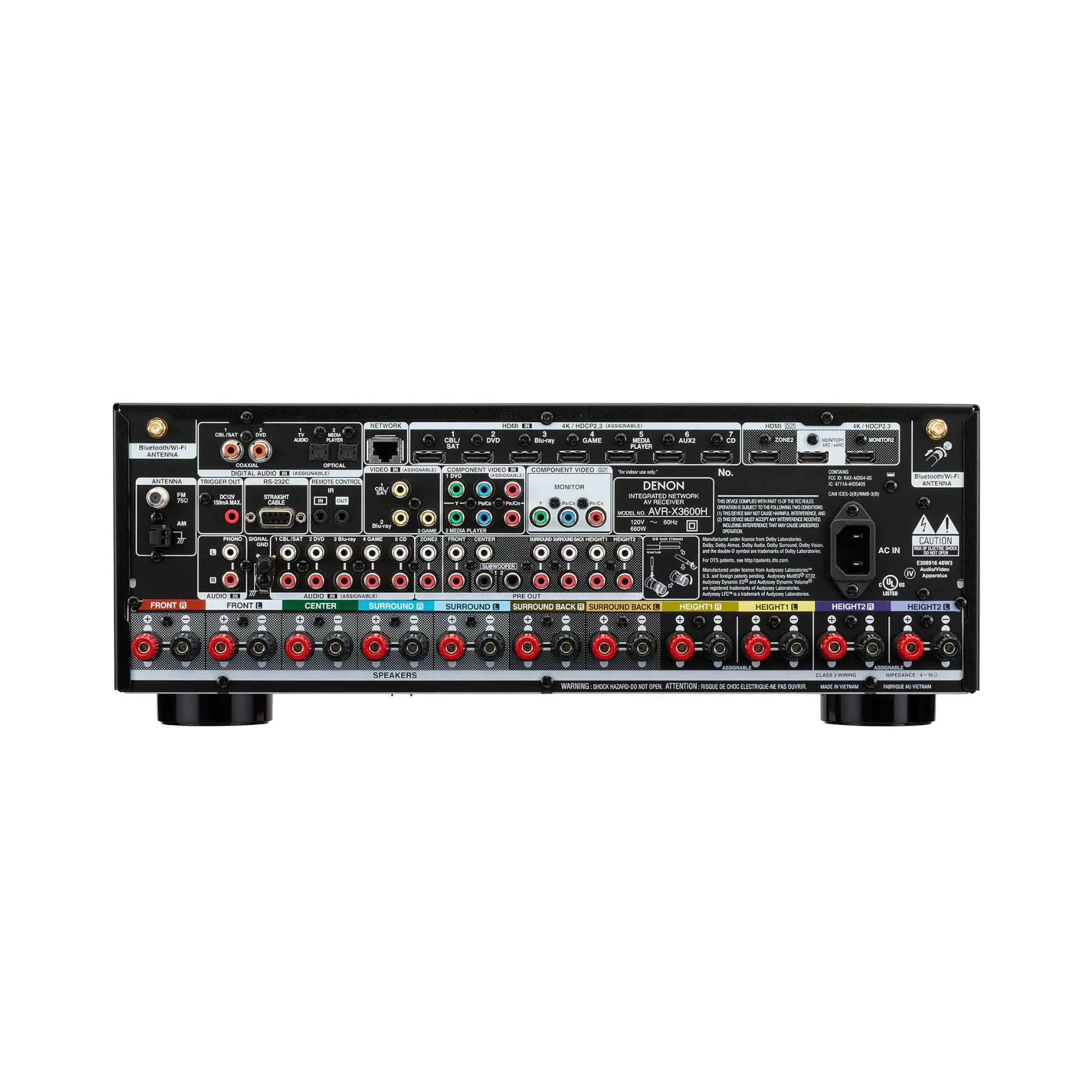 Denon AVR-X3600H - 9.2ch 4K AV Receiver with 3D Audio and HEOS Built-in - Clearance / Open Box - Image 3