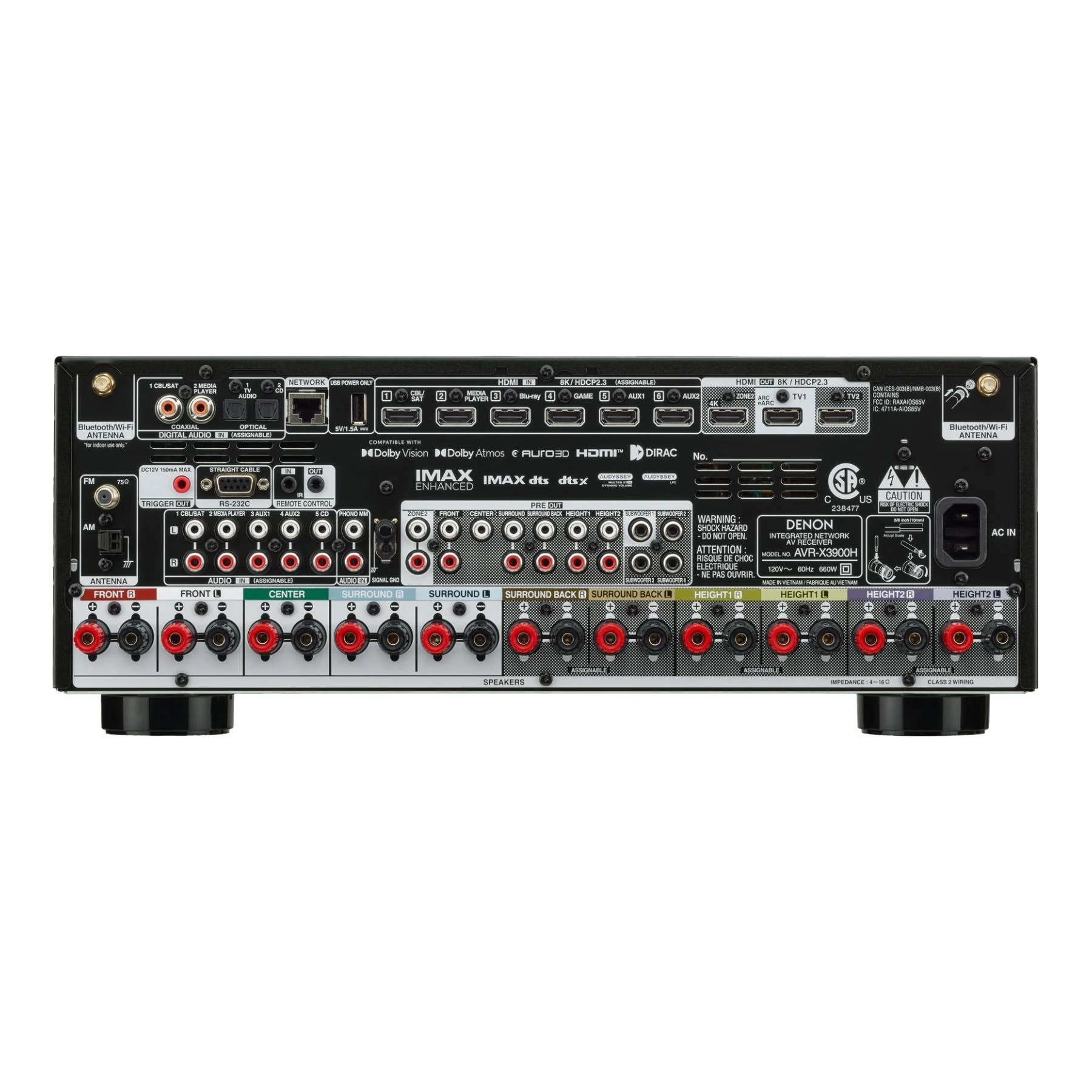Denon AVR-X3900H 9.4 Channel 8K AV Receiver - Image 2