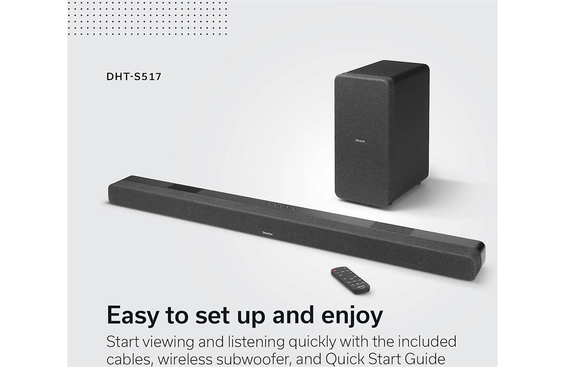Denon DHT-S517 Dolby Atmos Soundbar - Clearance/ Open Box - Image 3