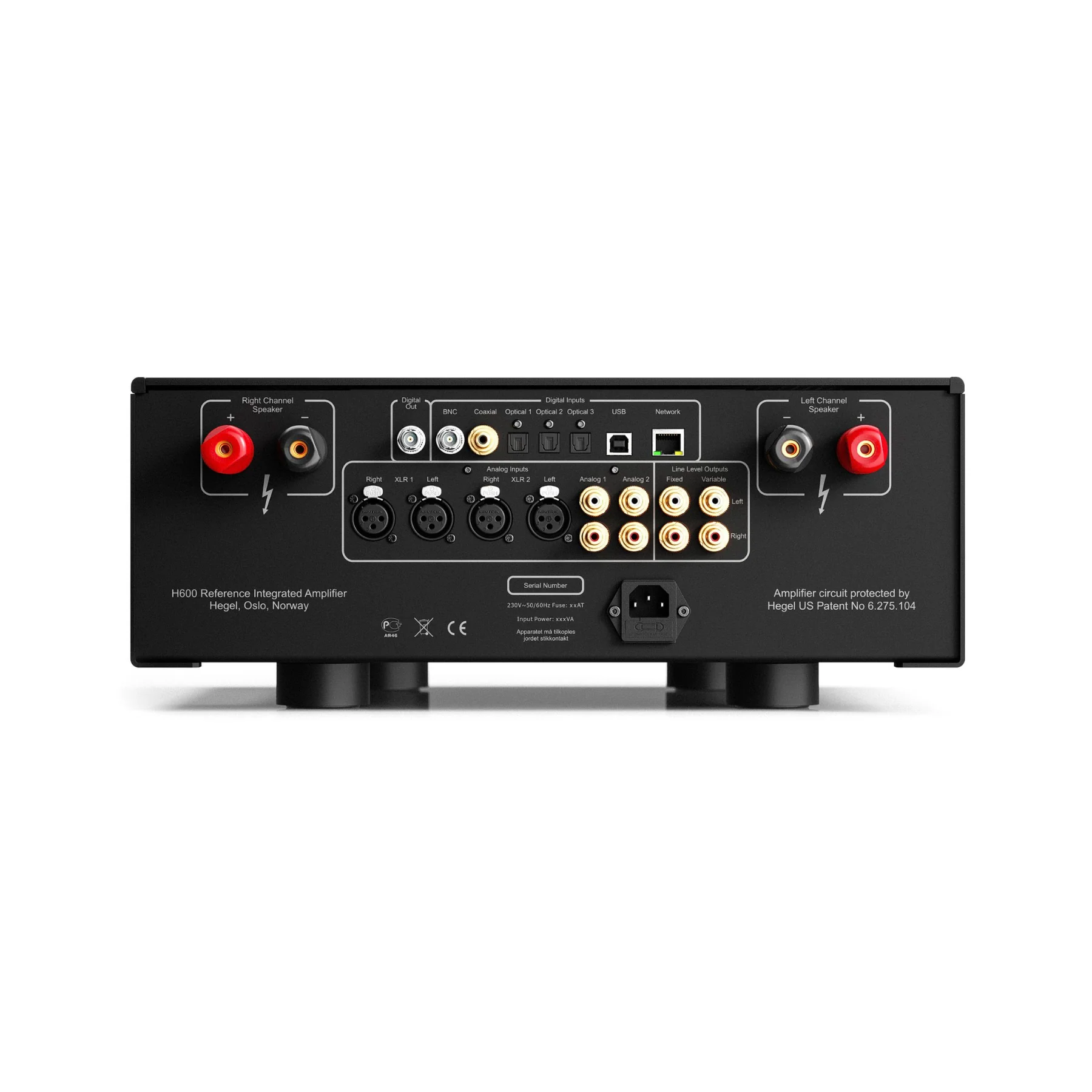 Hegel B-Stock H600 Integrated Amplifier-Black - Image 2