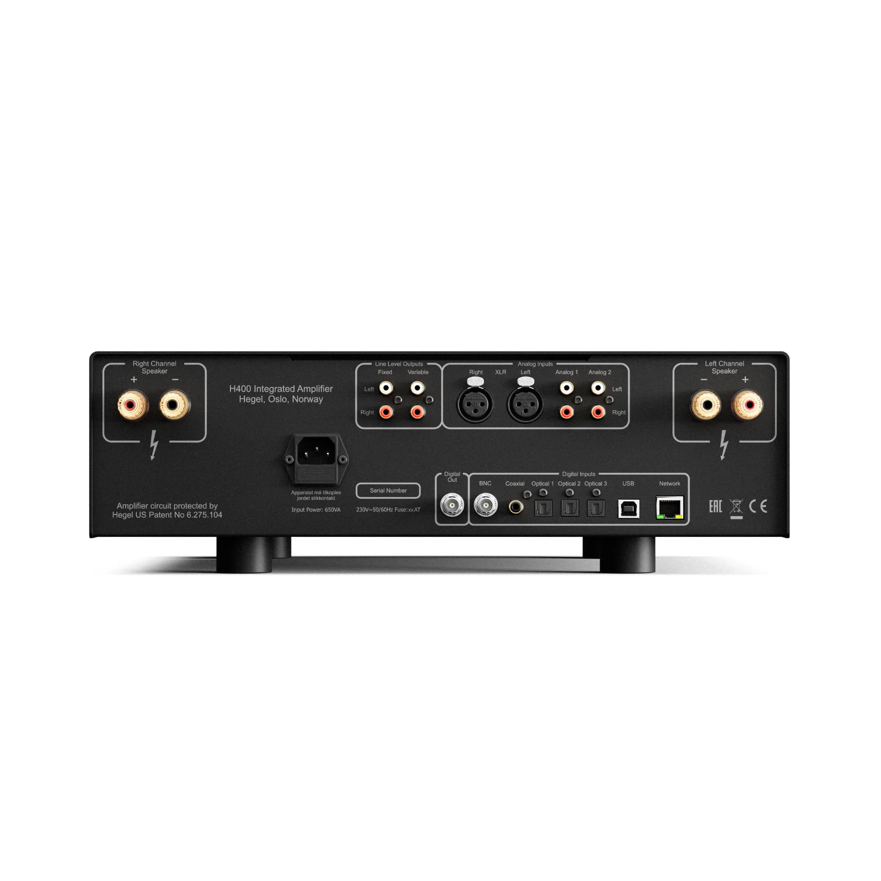 Hegel H400 Integrated Amplifier with Streaming-Black - Image 2