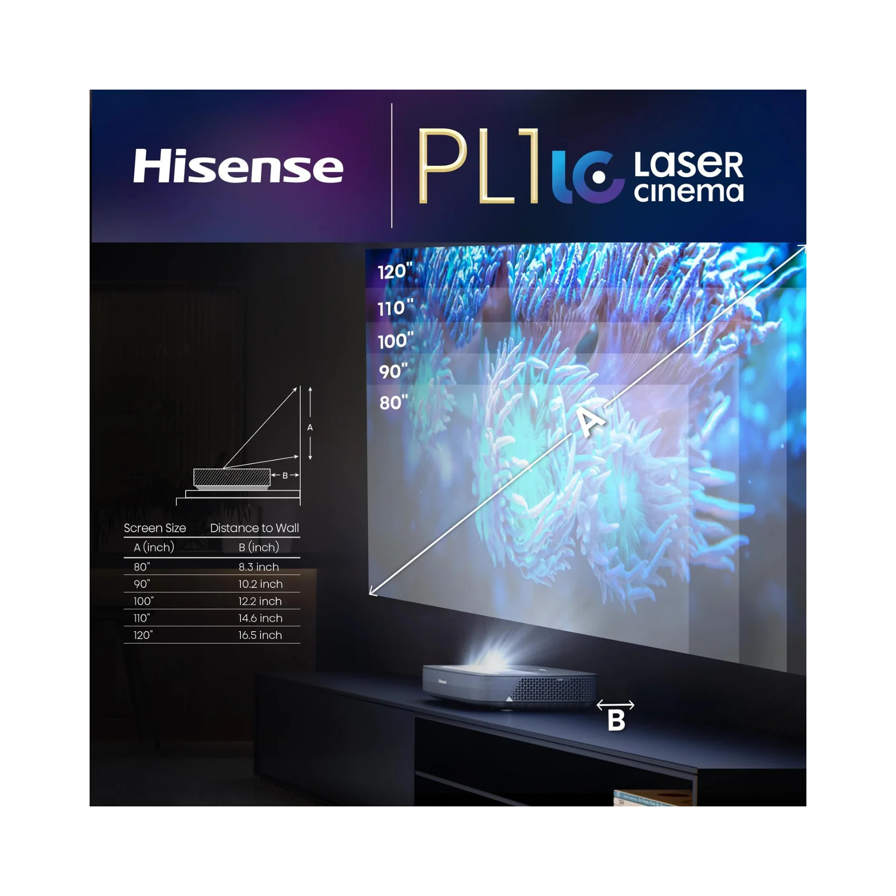 Hisense PL1 4K Ultra Short Throw Laser Cinema Projector - Clearance / Open Box - Image 7