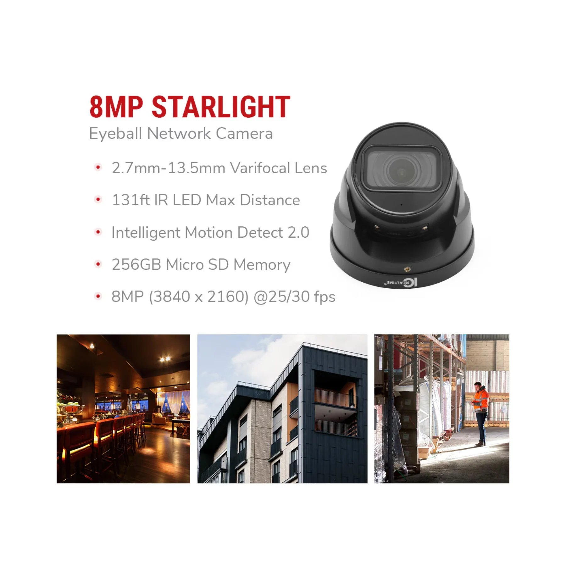 IC Realtime IPEL-E80V-IRB3 - 8MP Starlight Eyeball Network Camera - Clearance / Open Box - Image 7