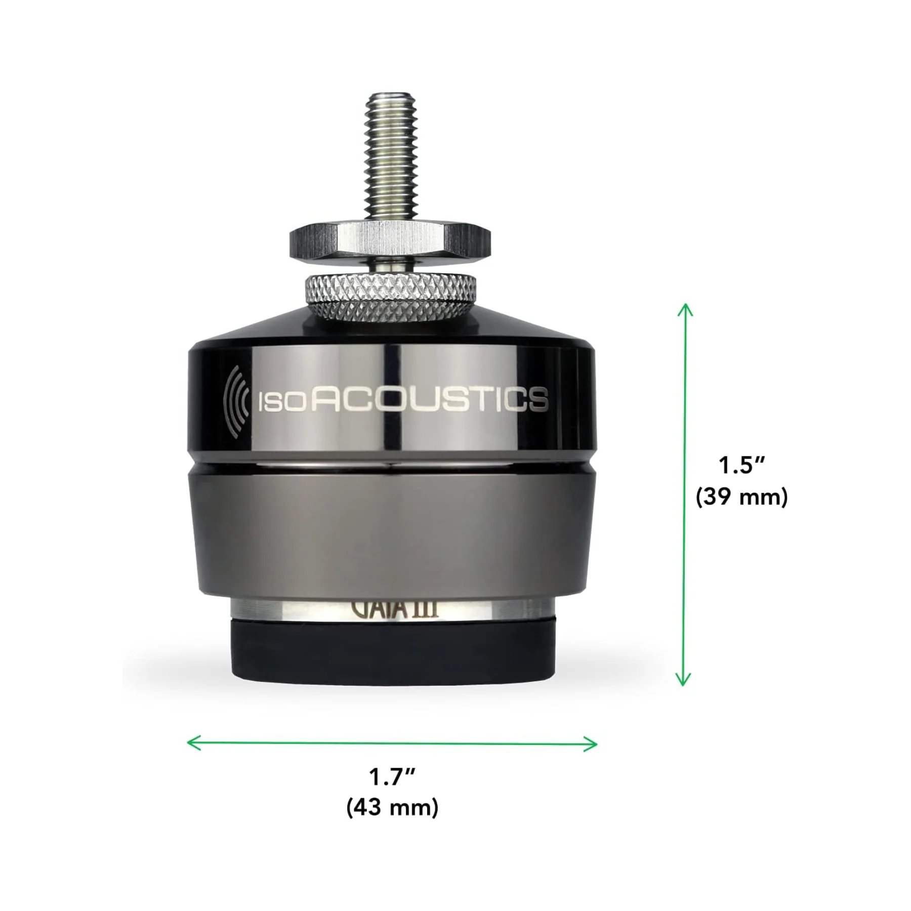 IsoAcoustics Gaia Series Isolation Feet for Speakers & Subwoofers (Gaia III, 70 lb max) – Set of 4 - Clearance / Open Box - Image 3