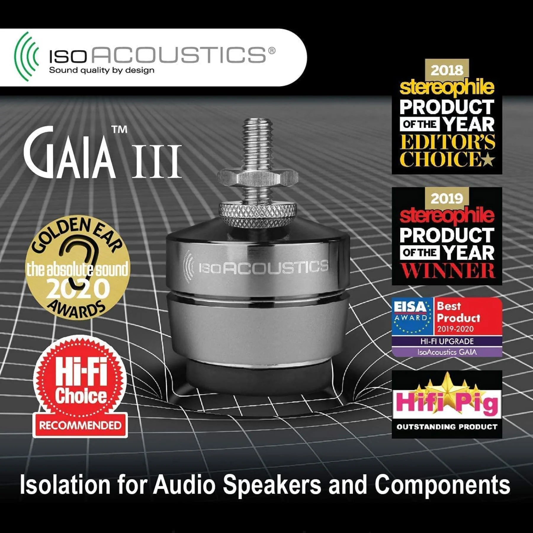 IsoAcoustics GAIA Series Speaker Isolation Feet - Set of 4 - Image 16