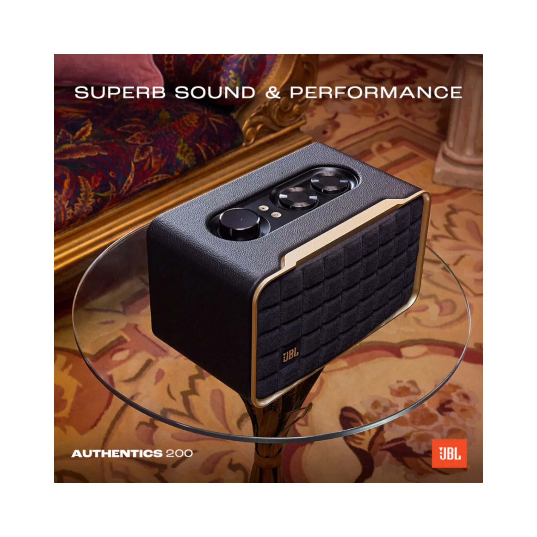 JBL Authentics 200 Smart Home Speaker with Wi-Fi, Bluetooth & Voice Assistants - Clearance / Open Box - Image 7
