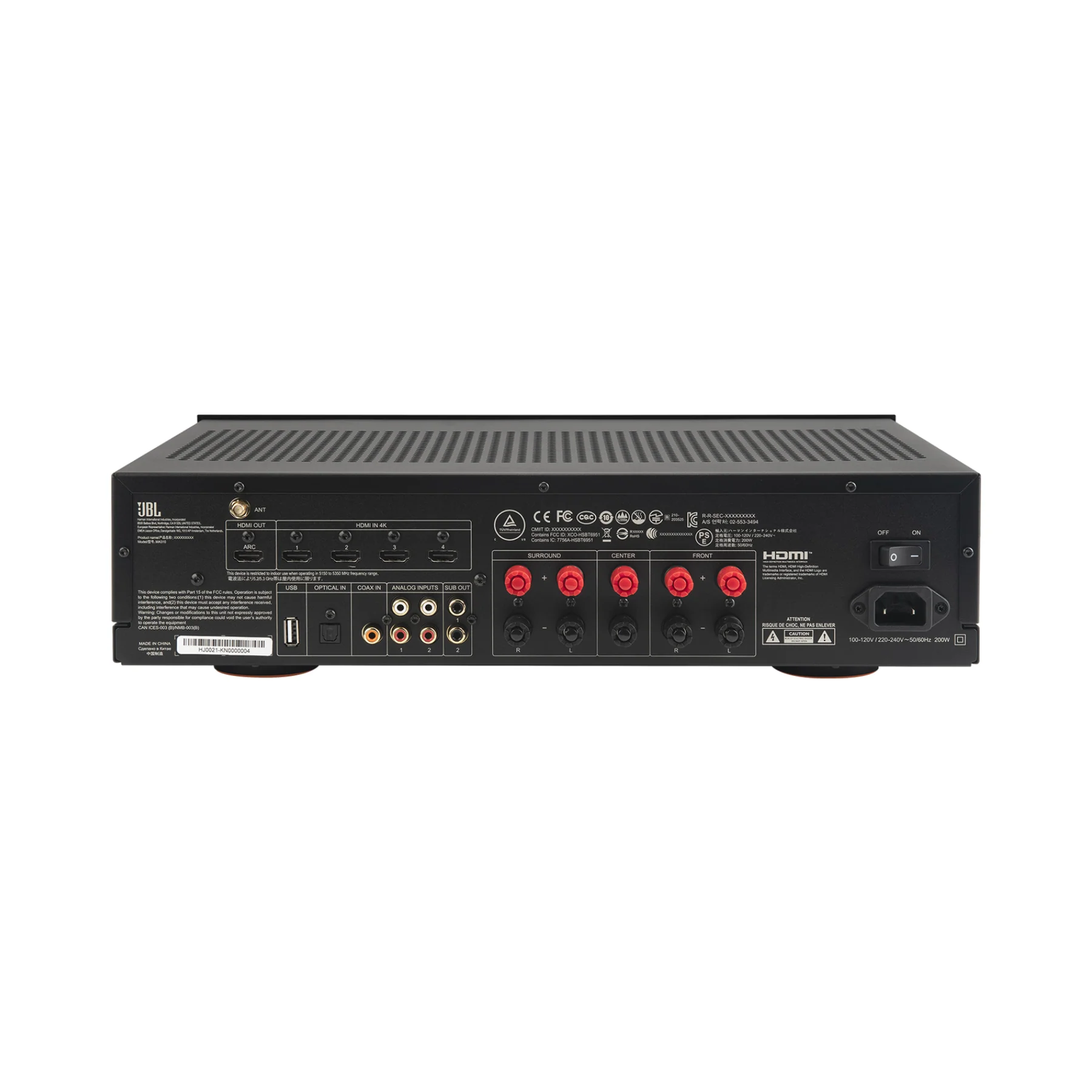 JBL MA310 5.2 Channel 4K AV Receiver - Clearance / Open Box - Image 4