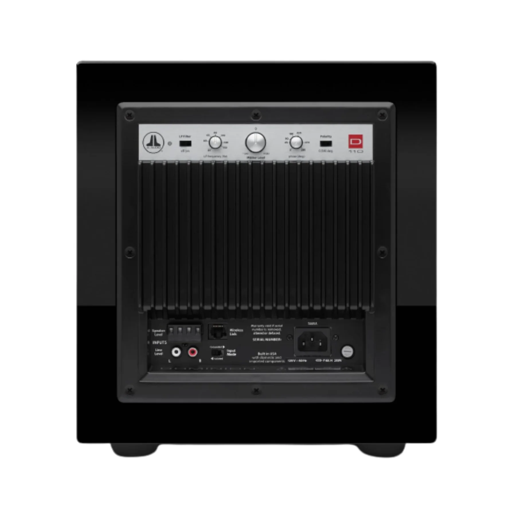 JL Audio Dominion d110-GLOSS 10-inch Powered Subwoofer - Gloss Black - Image 2