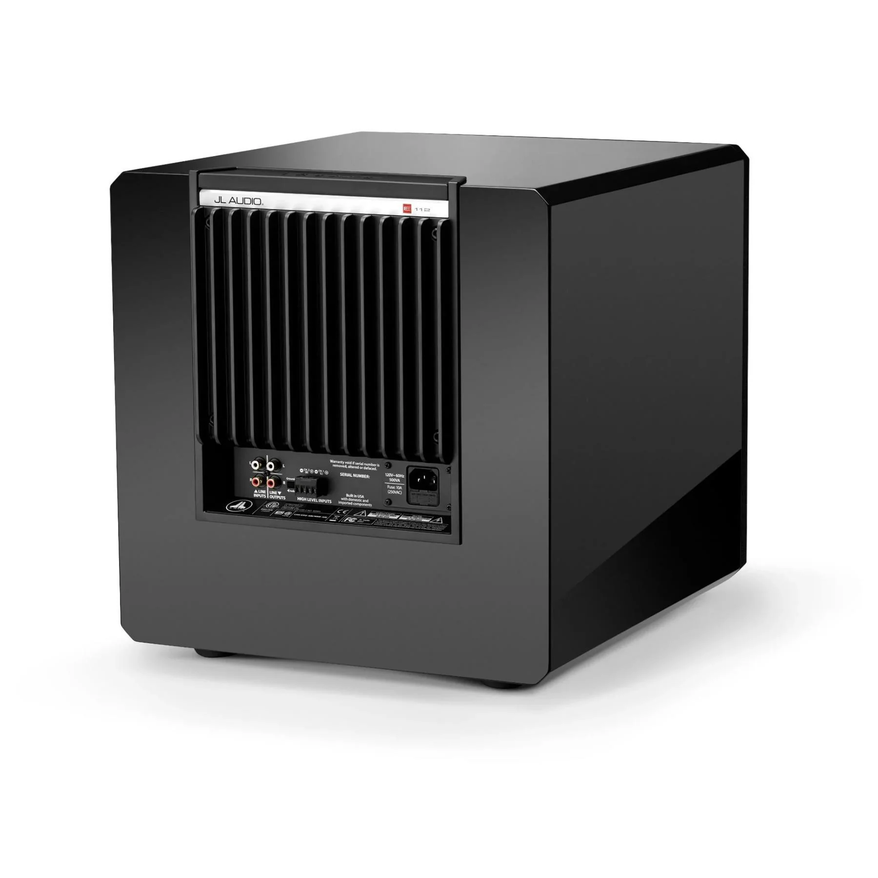 JL Audio E-Sub e112-GLOSS Gloss Black 12" Powered Subwoofer - Image 5