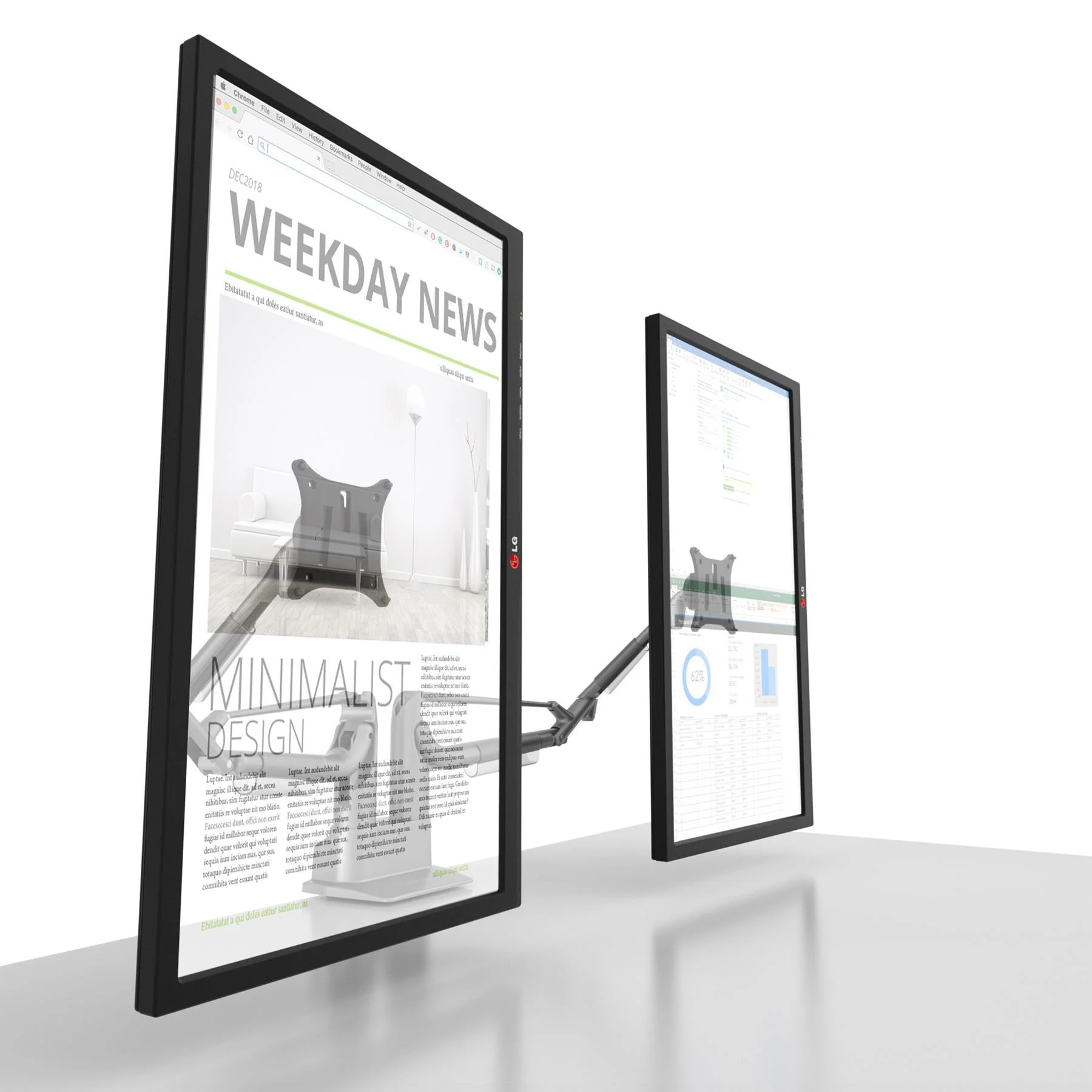 Kanto DMS2000 Dual Arm Desktop Monitor Mount - Image 7