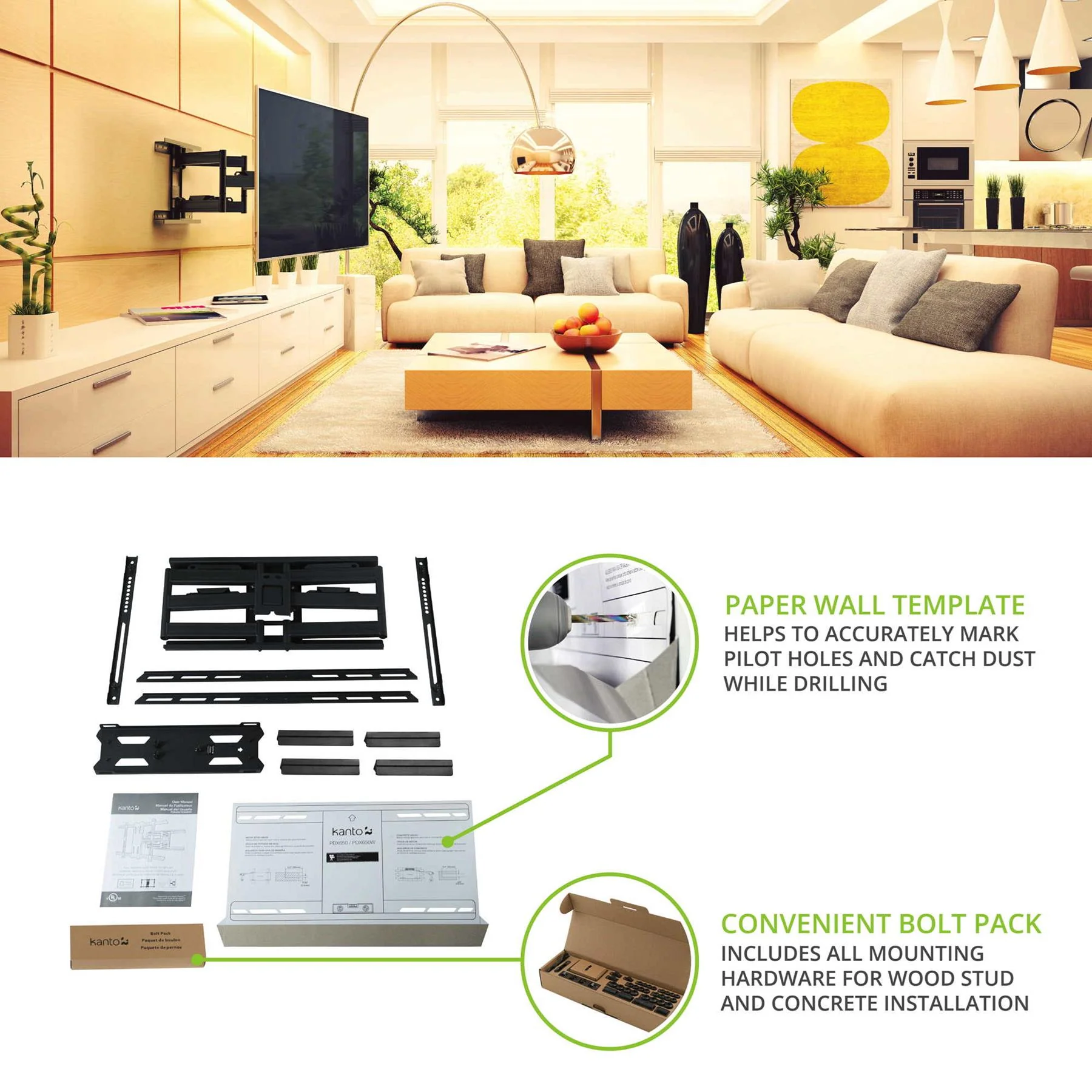 Kanto PDX650 Full Motion TV Mount - Image 7
