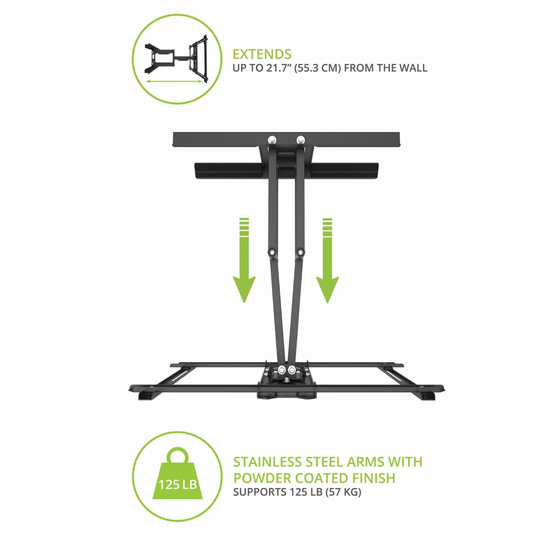 Kanto PDX650SG Stainless Steel Outdoor Full Motion TV Mount - Image 6