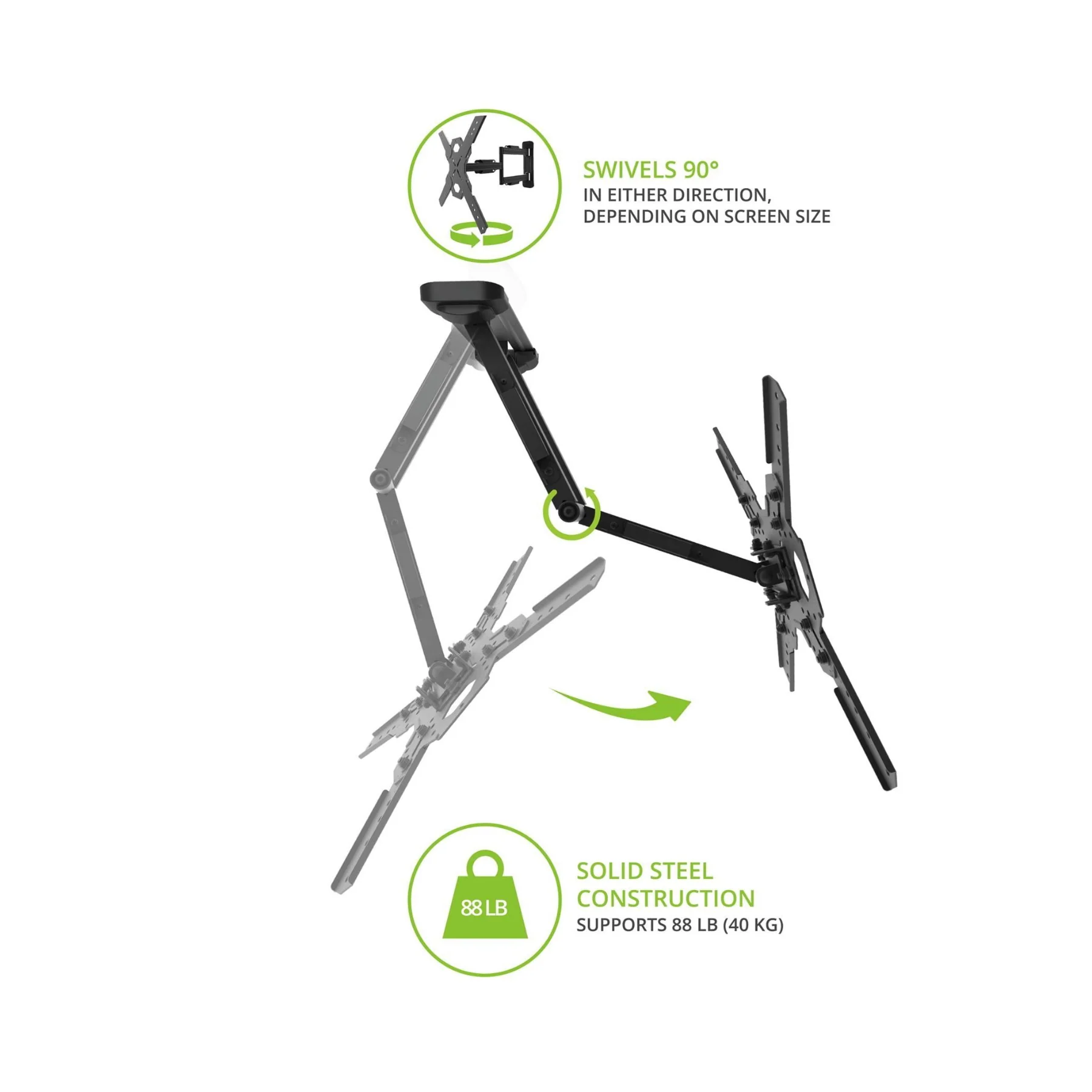 Kanto PS300 Single‑Stud Full Motion TV Mount - Clearance / Open Box - Image 10