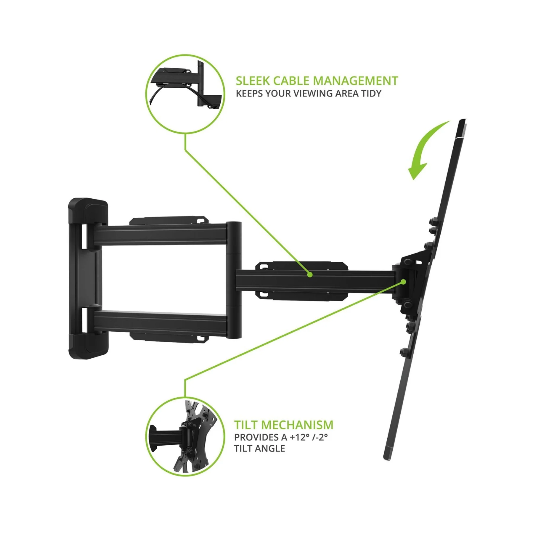 Kanto PS300 Single‑Stud Full Motion TV Mount - Clearance / Open Box - Image 8