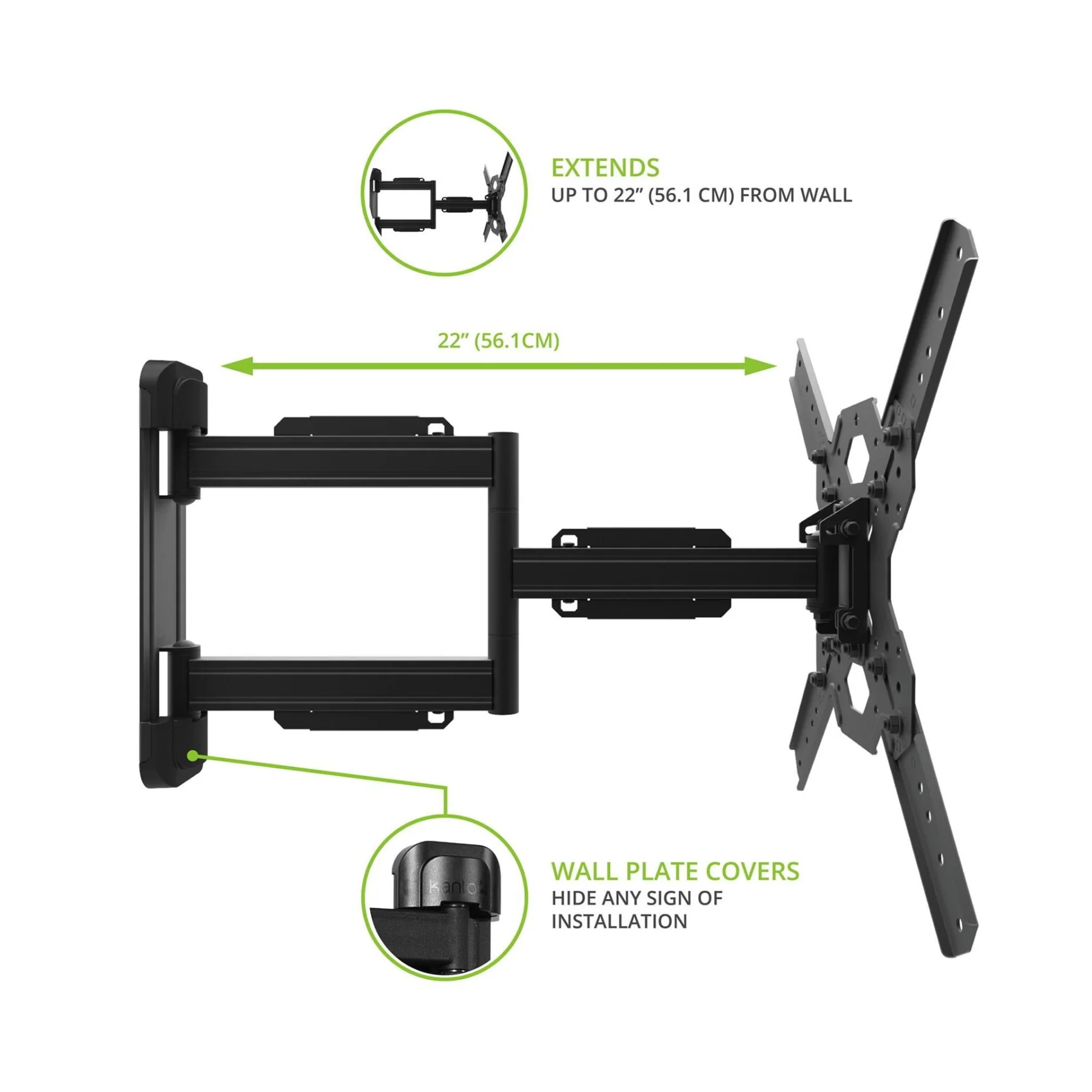 Kanto PS300 Single‑Stud Full Motion TV Mount - Clearance / Open Box - Image 9