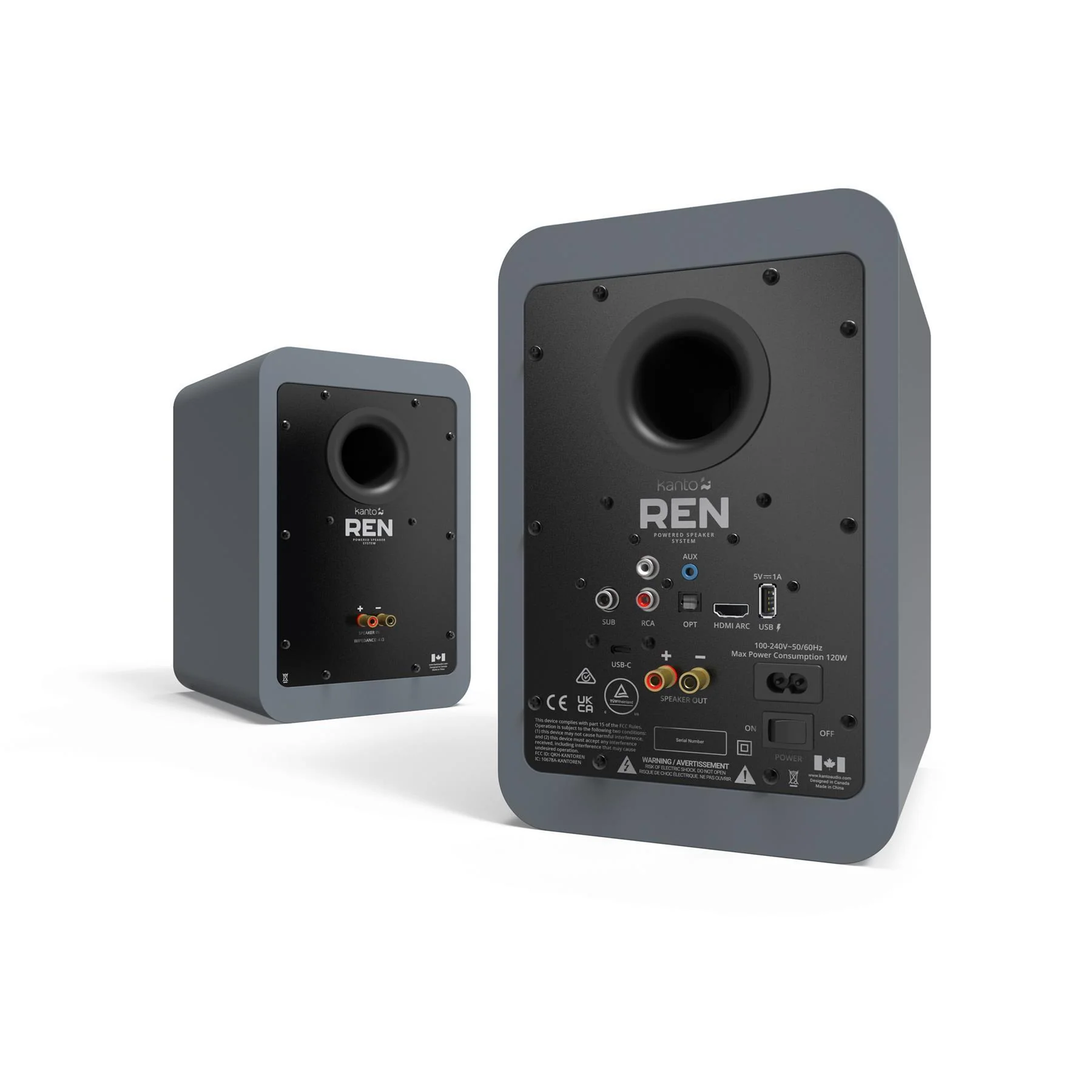 Kanto REN Powered Speakers with HDMI ARC, USB-C and Bluetooth 5.3 - Clearance / Open Box - Image 6