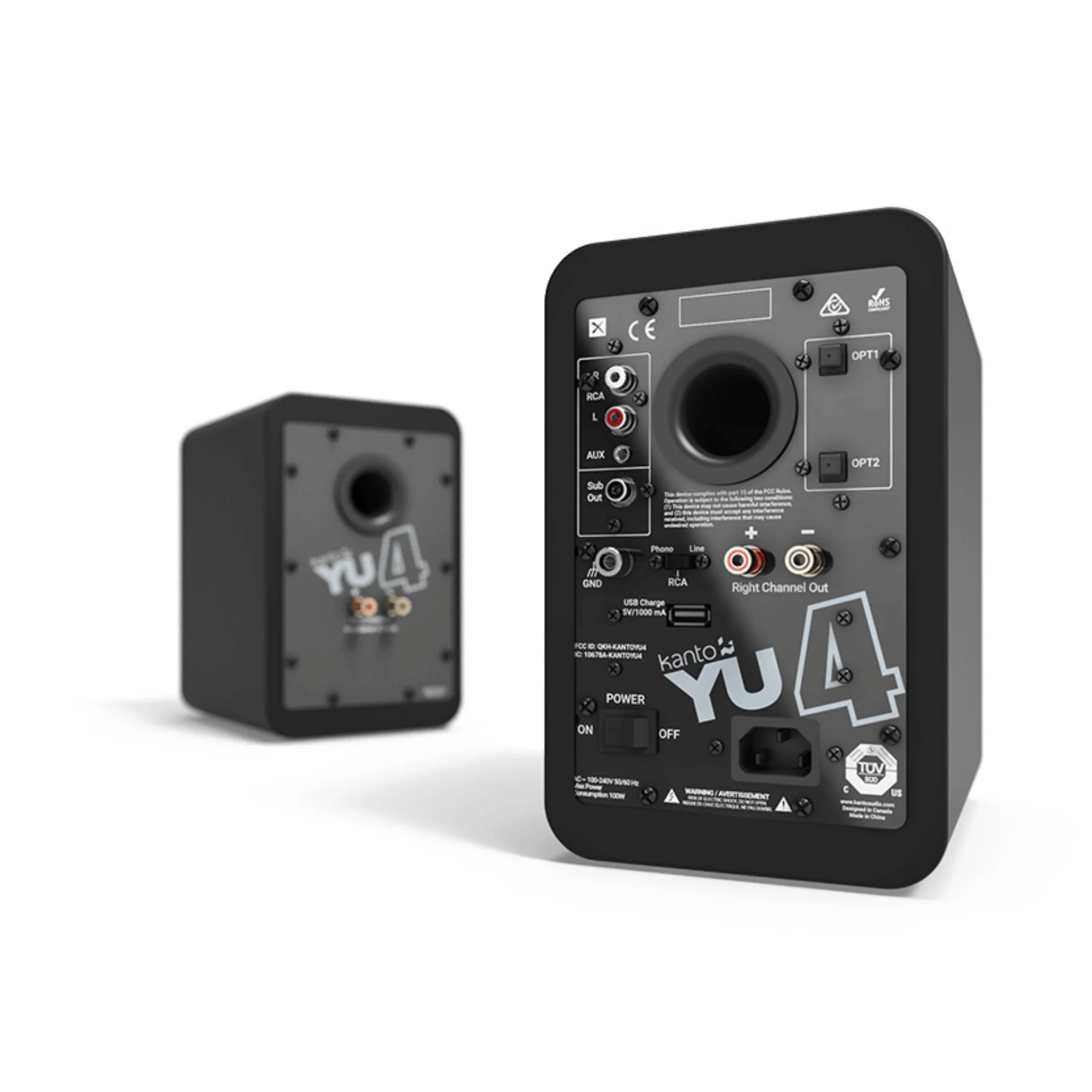 Kanto YU4 Powered Desktop speakers with Bluetooth and Phono Preamp - Clearance / Open Box - Image 11
