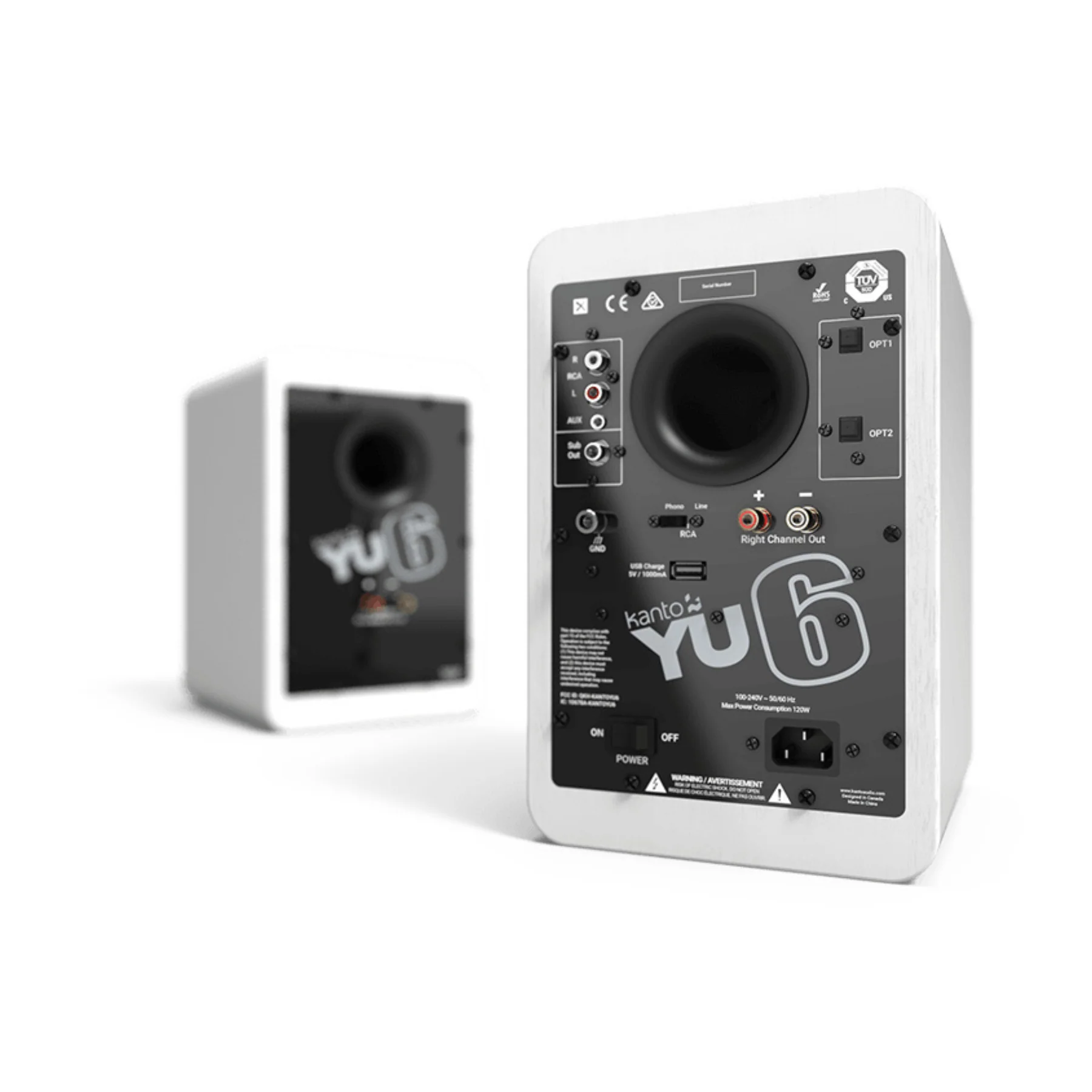 Kanto YU6 Powered Desktop Speakers with Bluetooth and Phono Preamp for Vinyl - Clearance / Open Box - Image 11