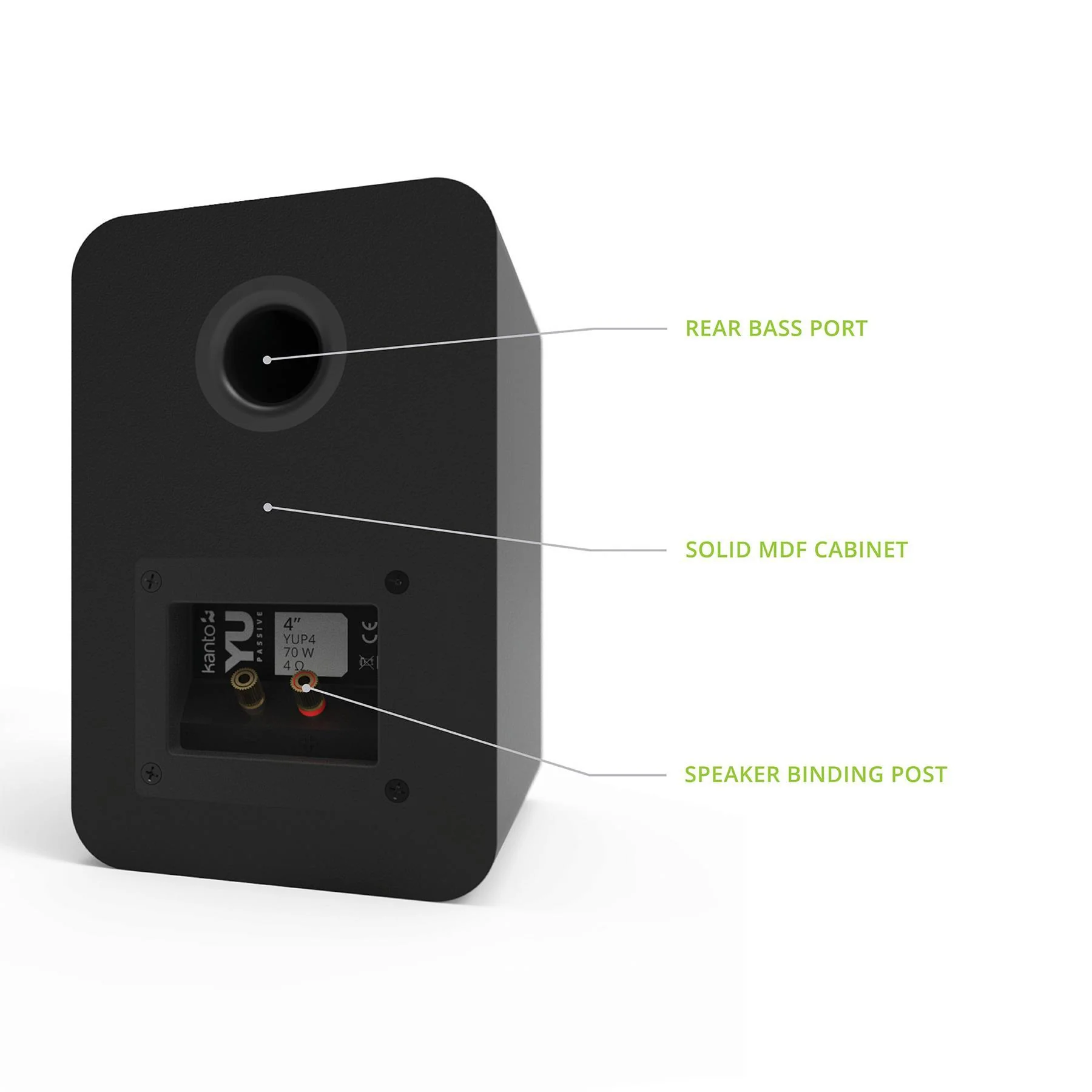 Kanto YUP4 Passive Bookshelf Speakers (Pair) - Image 8