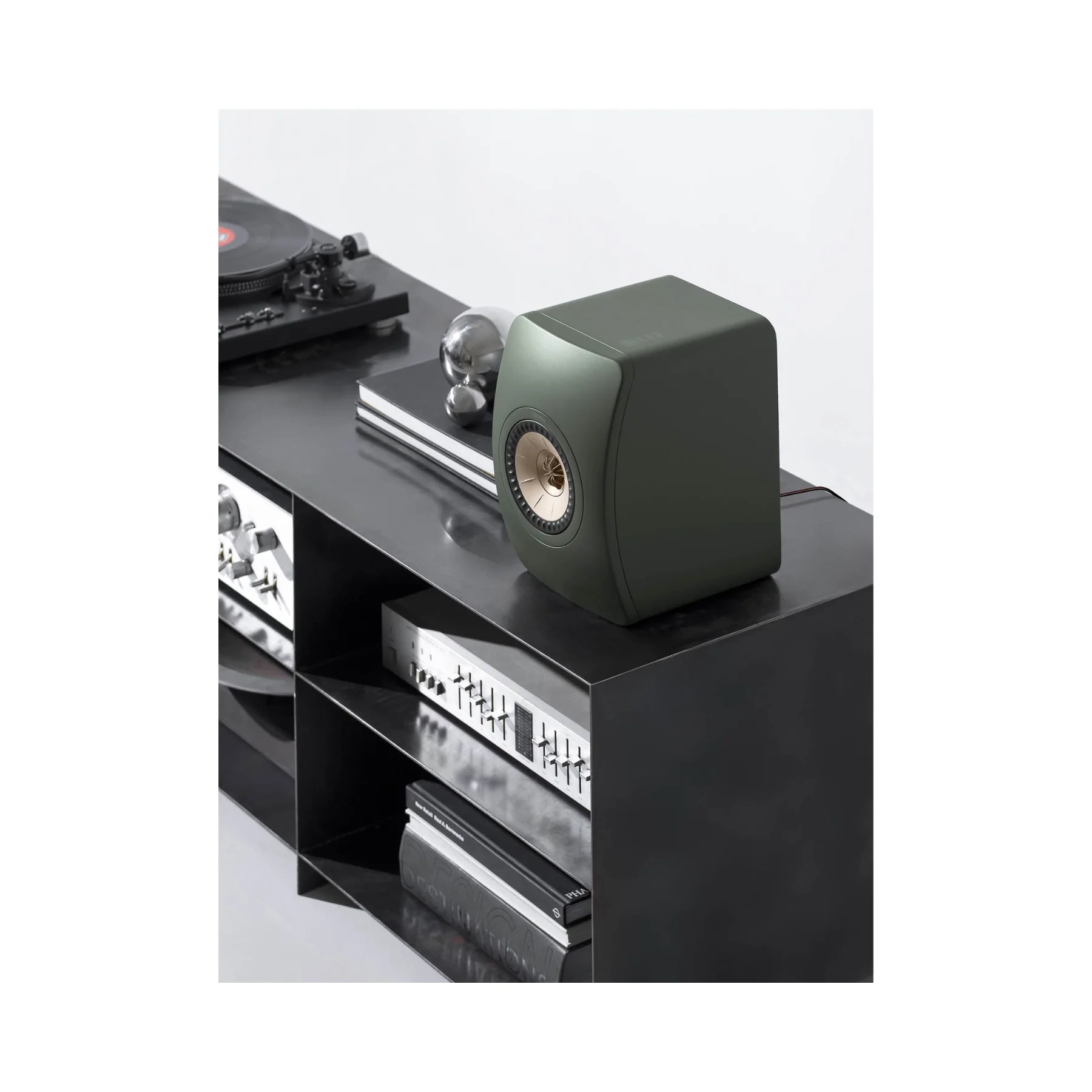 KEF LS50 Meta Bookshelf Speakers - Moss Green Pair - Clearance / Open Box - Image 7
