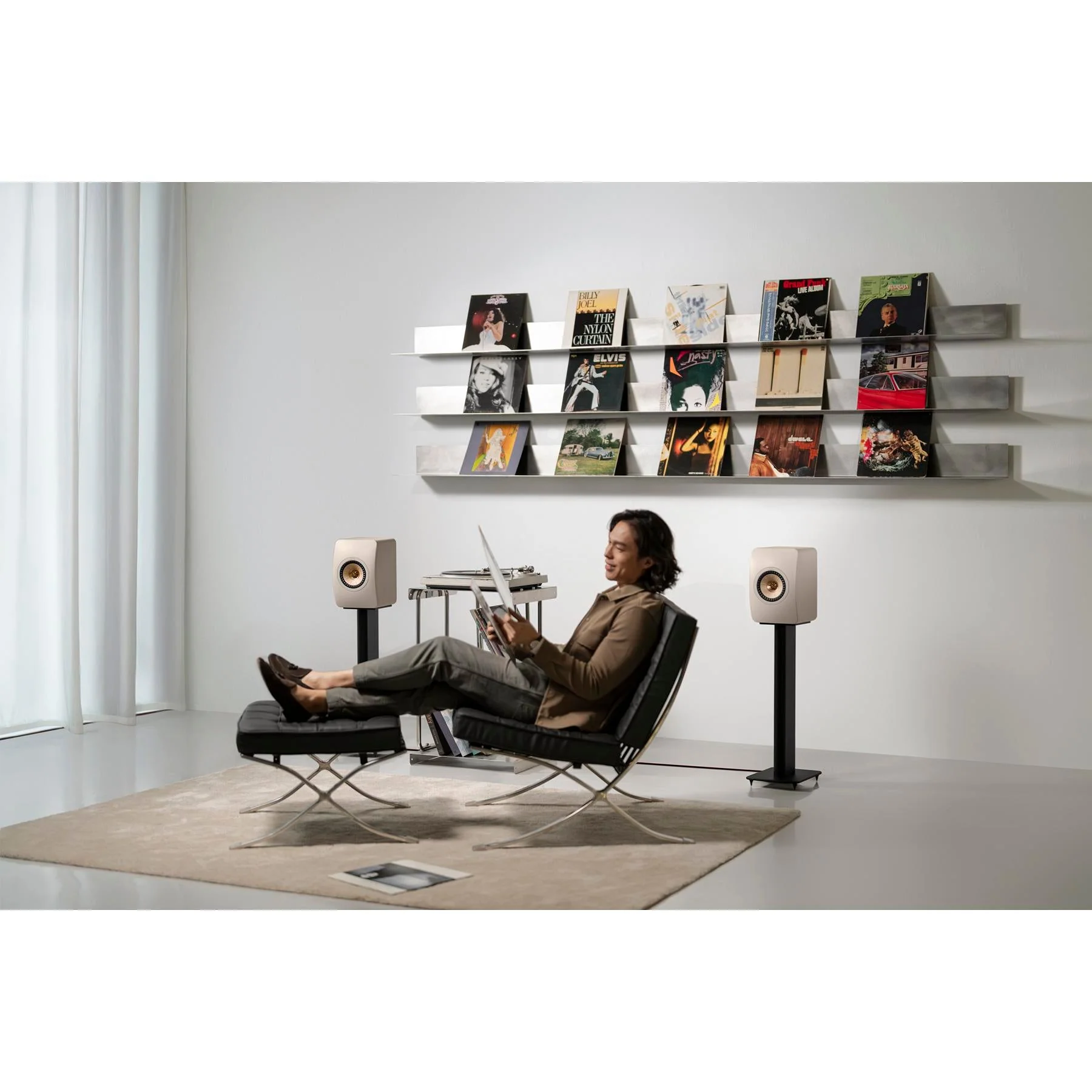 KEF LS50 Meta Bookshelf Speakers - Sandshell Pair - Image 5