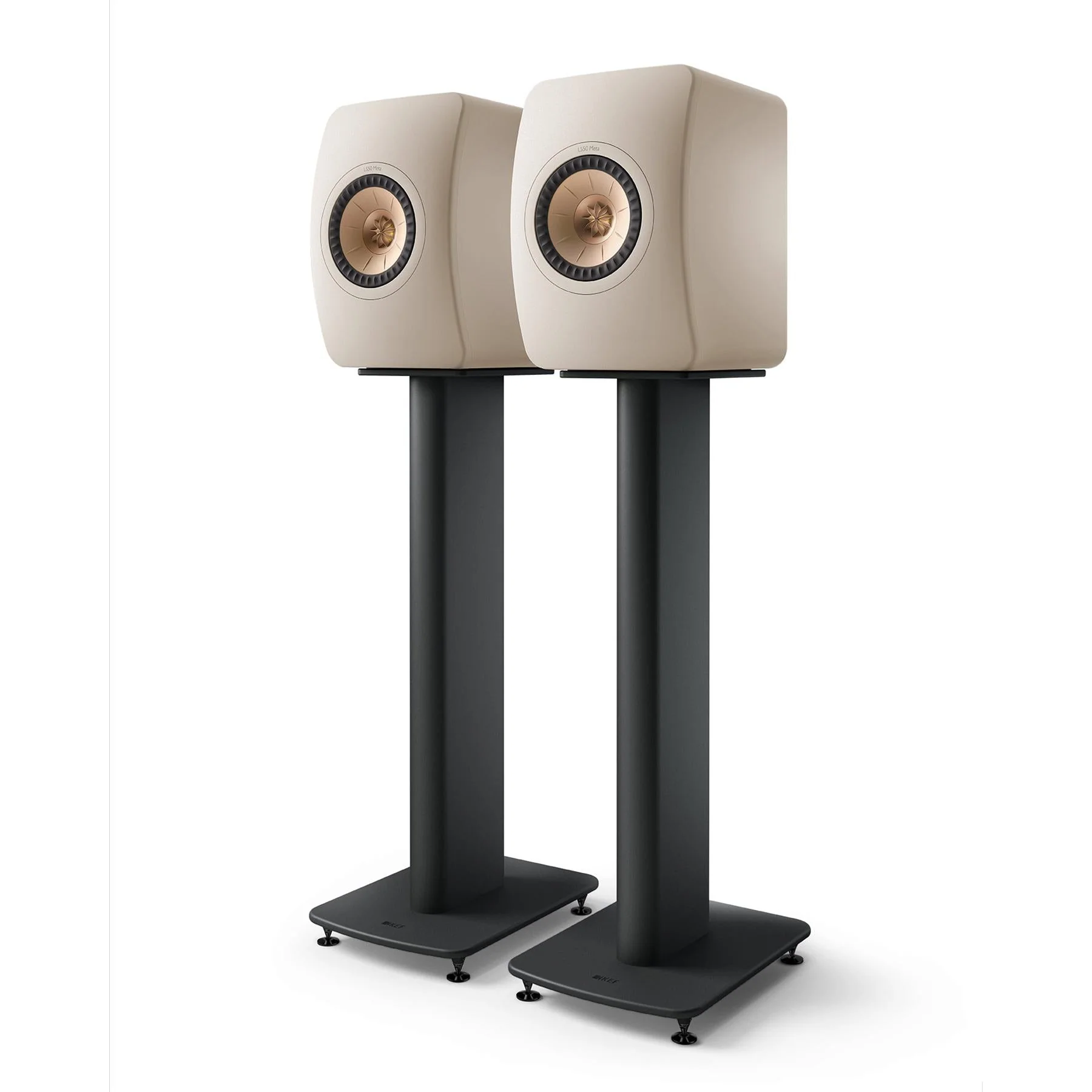 KEF LS50 Wireless II Bookshelf Speakers - Sandshell Pair - Image 3