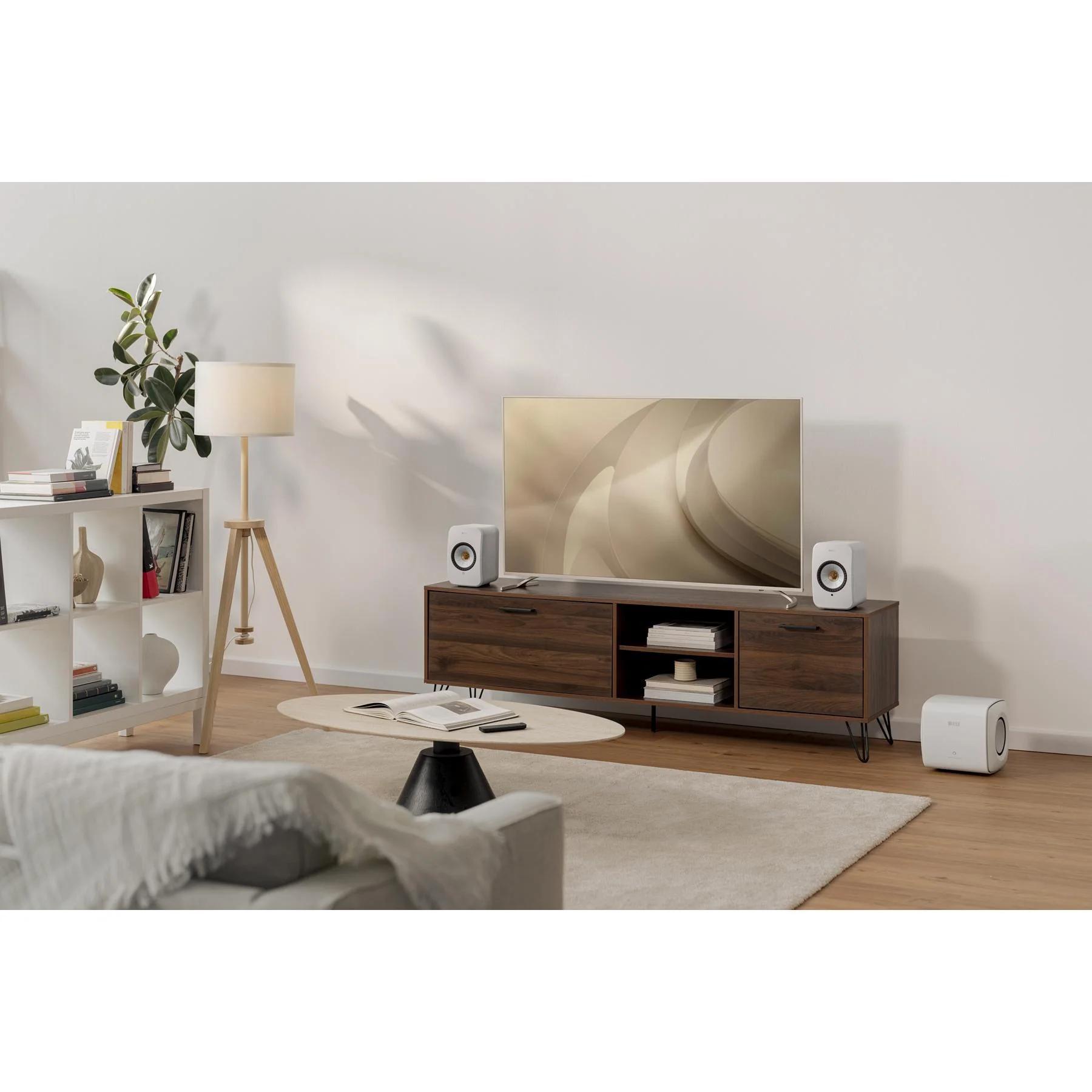 KEF LSX II Wireless HiFi Speakers - Cotton White - Image 3