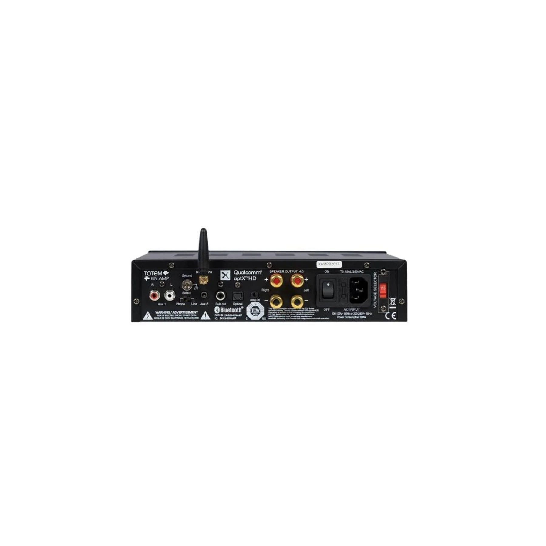 KIN by Totem Amp Bluetooth Stereo Amplifier – Black - Image 4