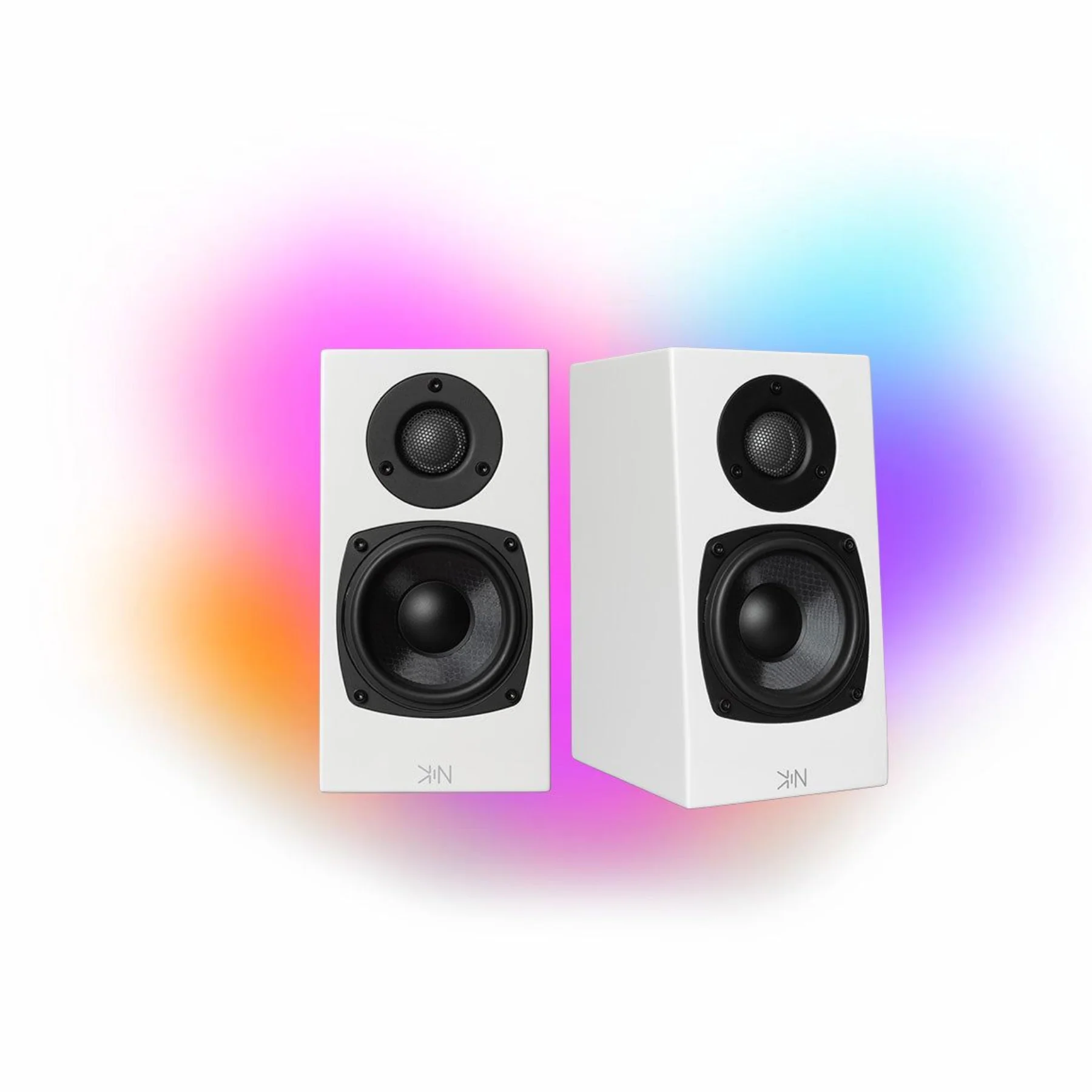 KIN by Totem One Bookshelf Speakers – Satin White Pair - Image 2