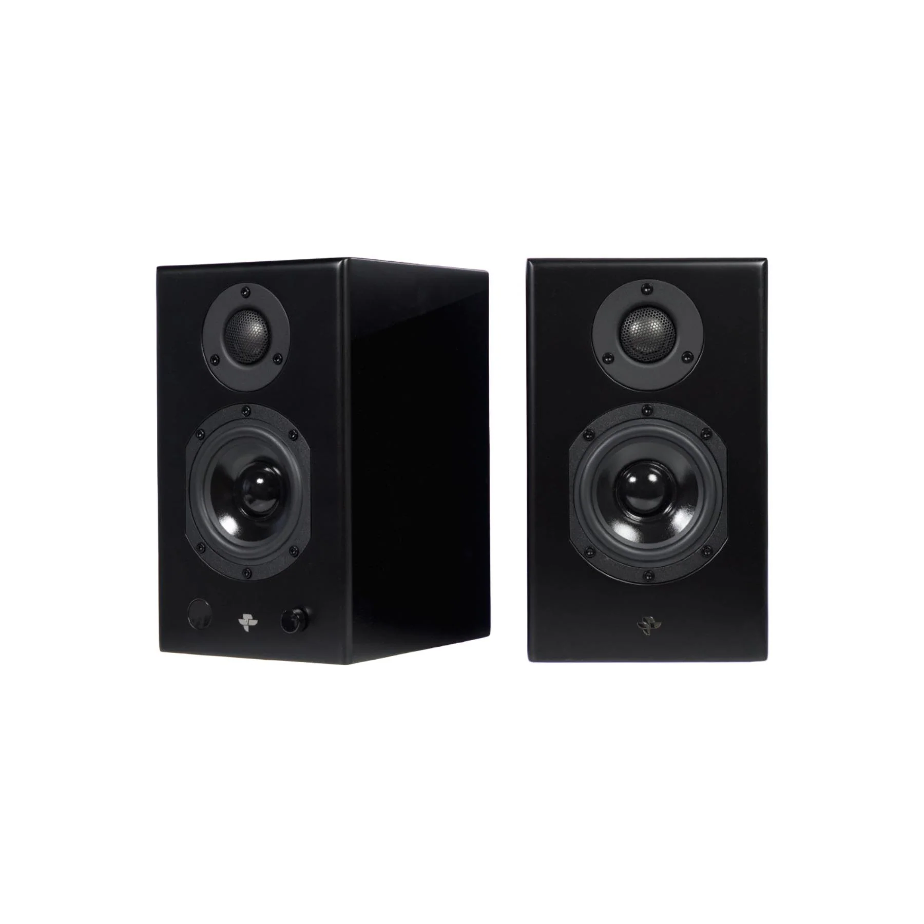 KIN by Totem Play Mini Powered Bookshelf Speakers – Satin Black Pair