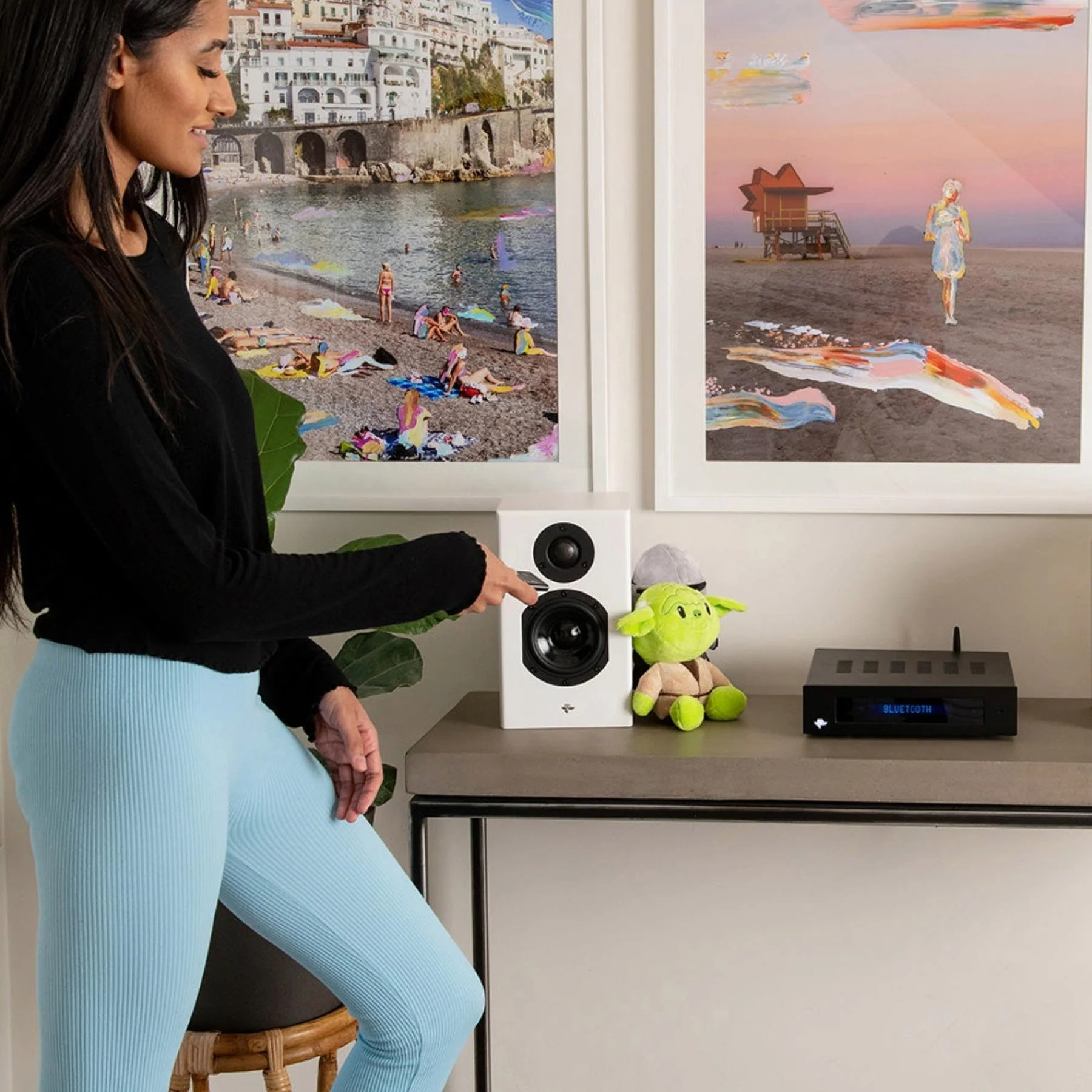 KIN by Totem Play Mini Powered Bookshelf Speakers – Satin Black Pair - Image 5