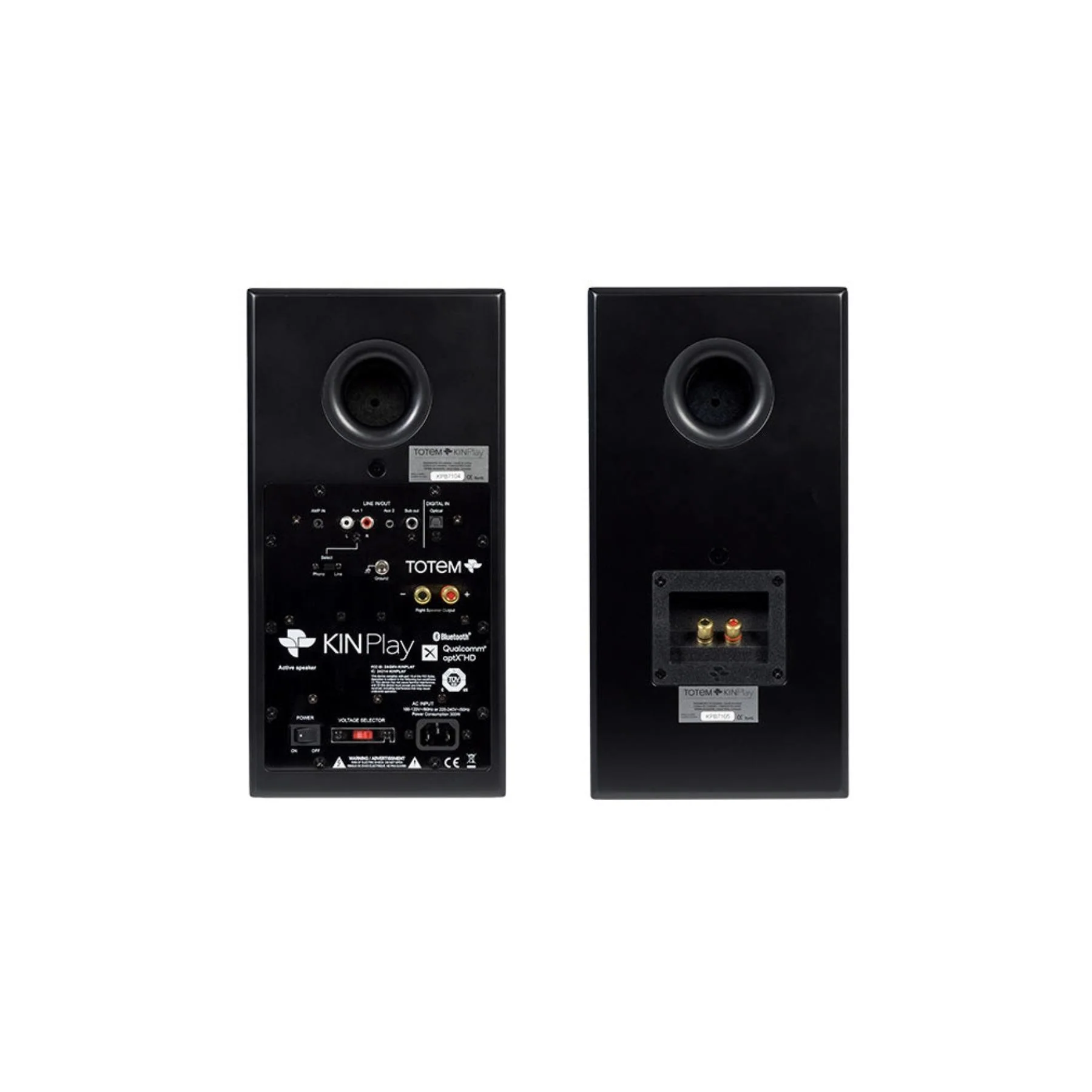 KIN by Totem Play Powered Bookshelf Speakers – Satin Black Pair - Image 4