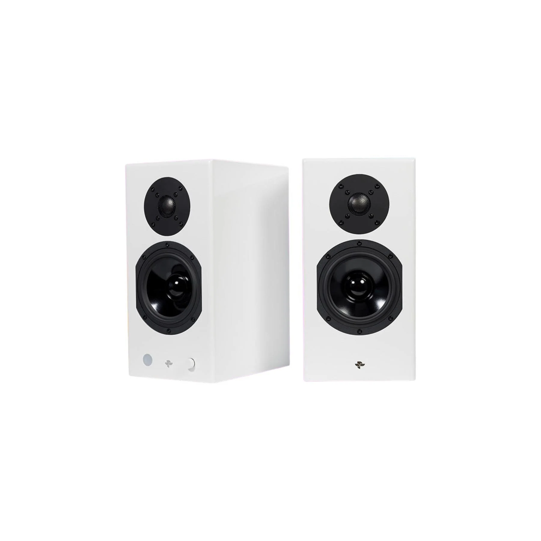 KIN by Totem Play Powered Bookshelf Speakers – Satin White Pair