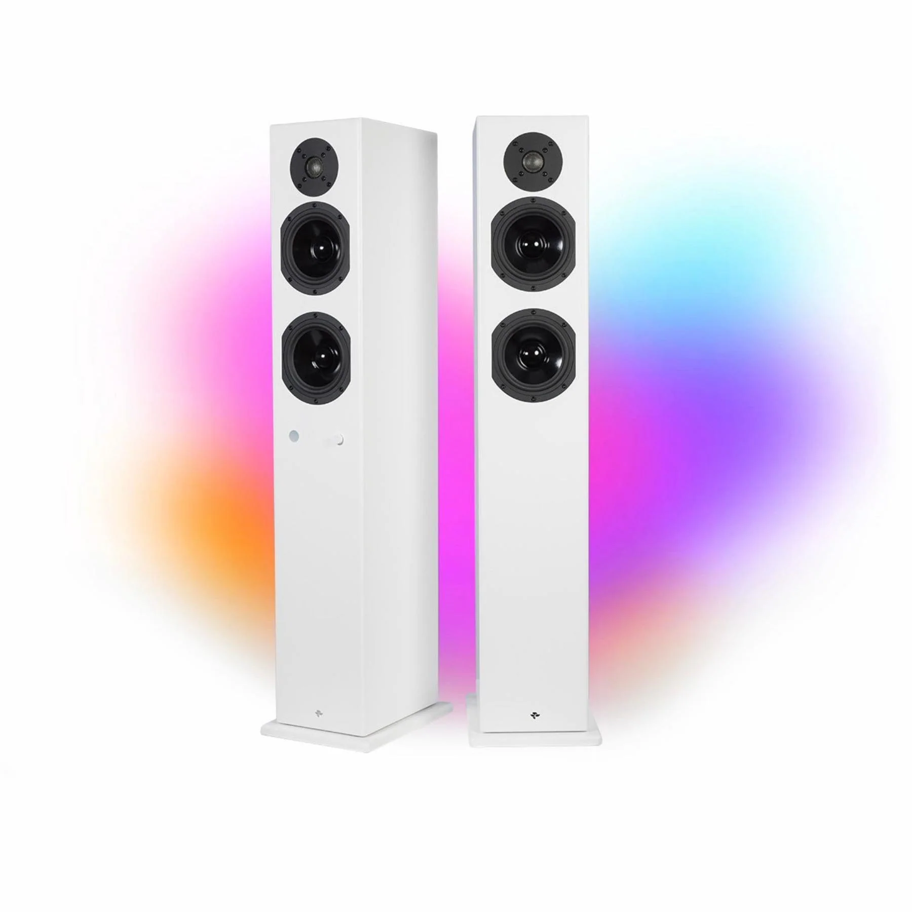 KIN by Totem Play Tower II Powered Floorstanding Speaker – White Pair - Image 2