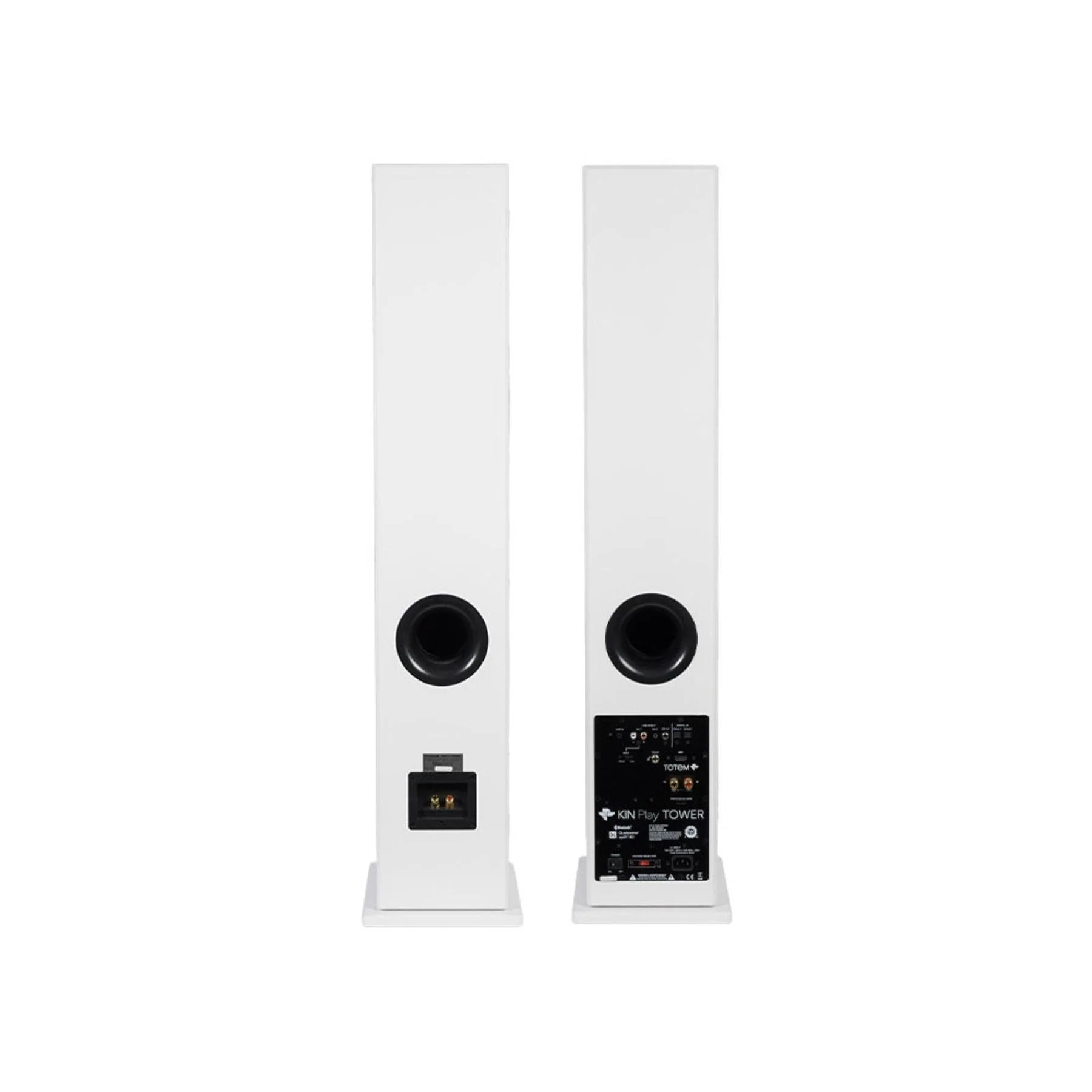 KIN by Totem Play Tower II Powered Floorstanding Speaker – White Pair - Image 3