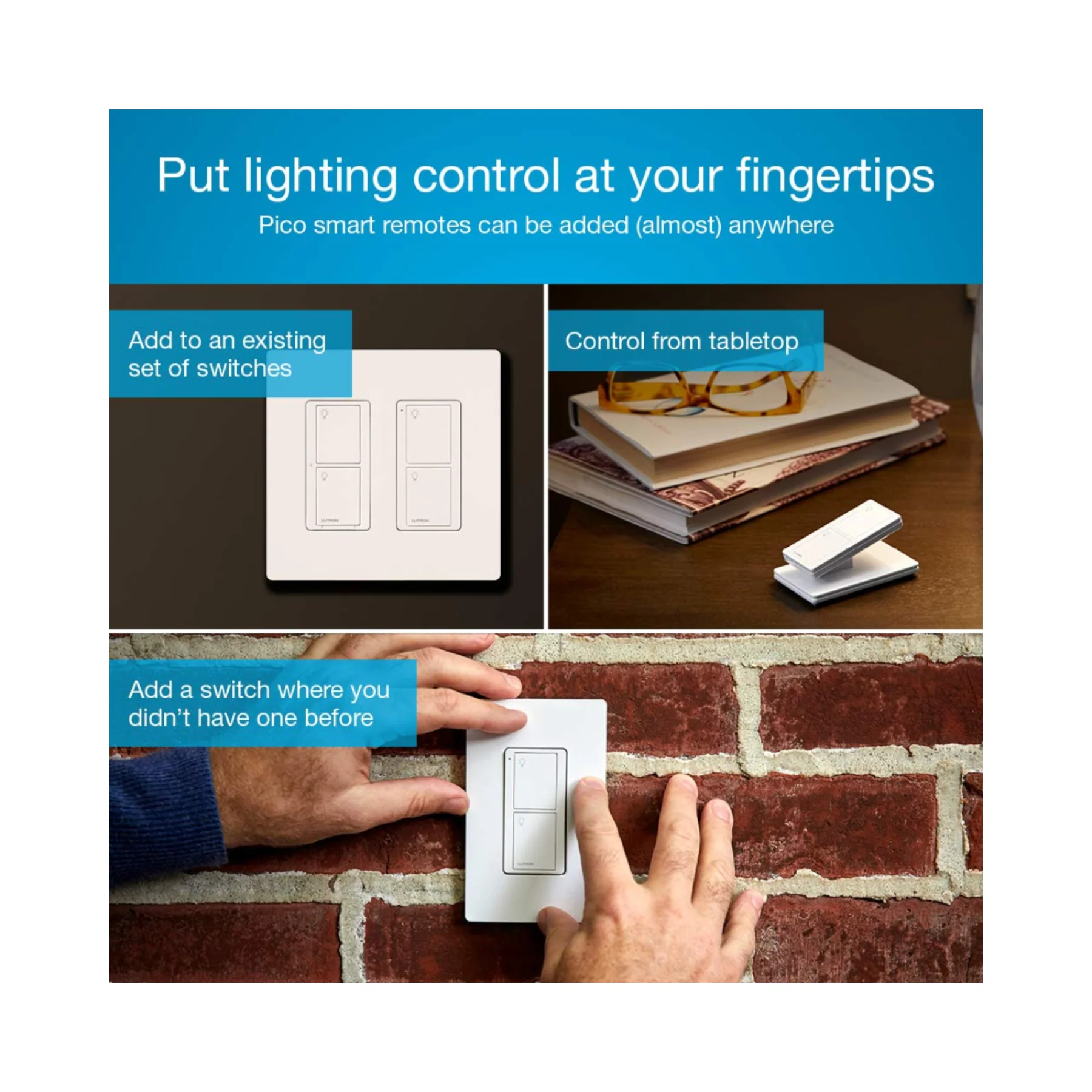 Lutron Caseta Deluxe Smart Dimmer Switch (2 Count) Kit with Caseta Smart Hub | P-BDG-PKG2W | White - Clearance / Open Box - Image 2