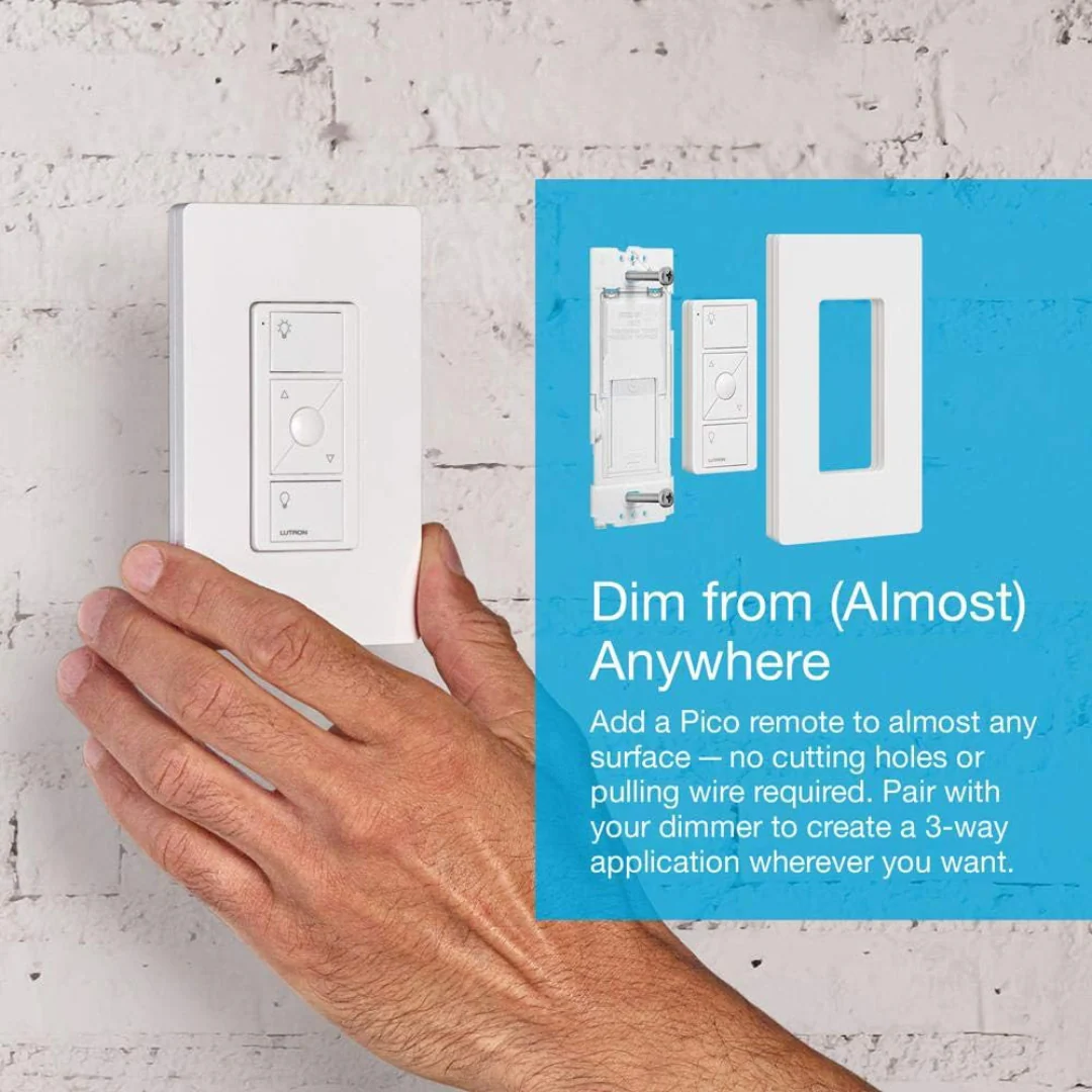 Lutron Caseta Smart Lighting Dimmer Switch and Remote Kit | P-PKG1W-WH | White - Image 5