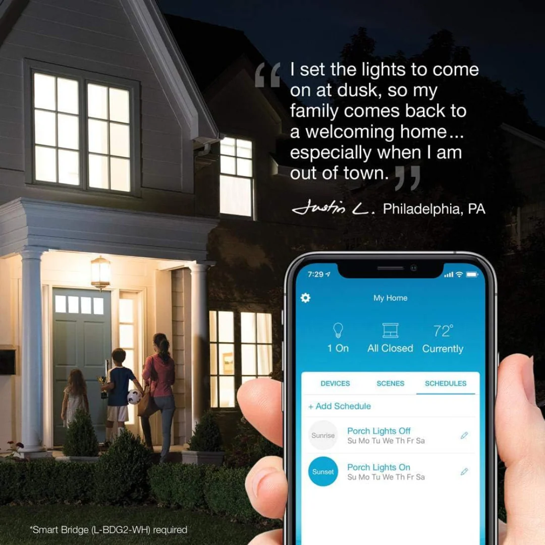 Lutron Caseta Smart Lighting Dimmer Switch and Remote Kit | P-PKG1W-WH | White - Clearance / Open Box - Image 12