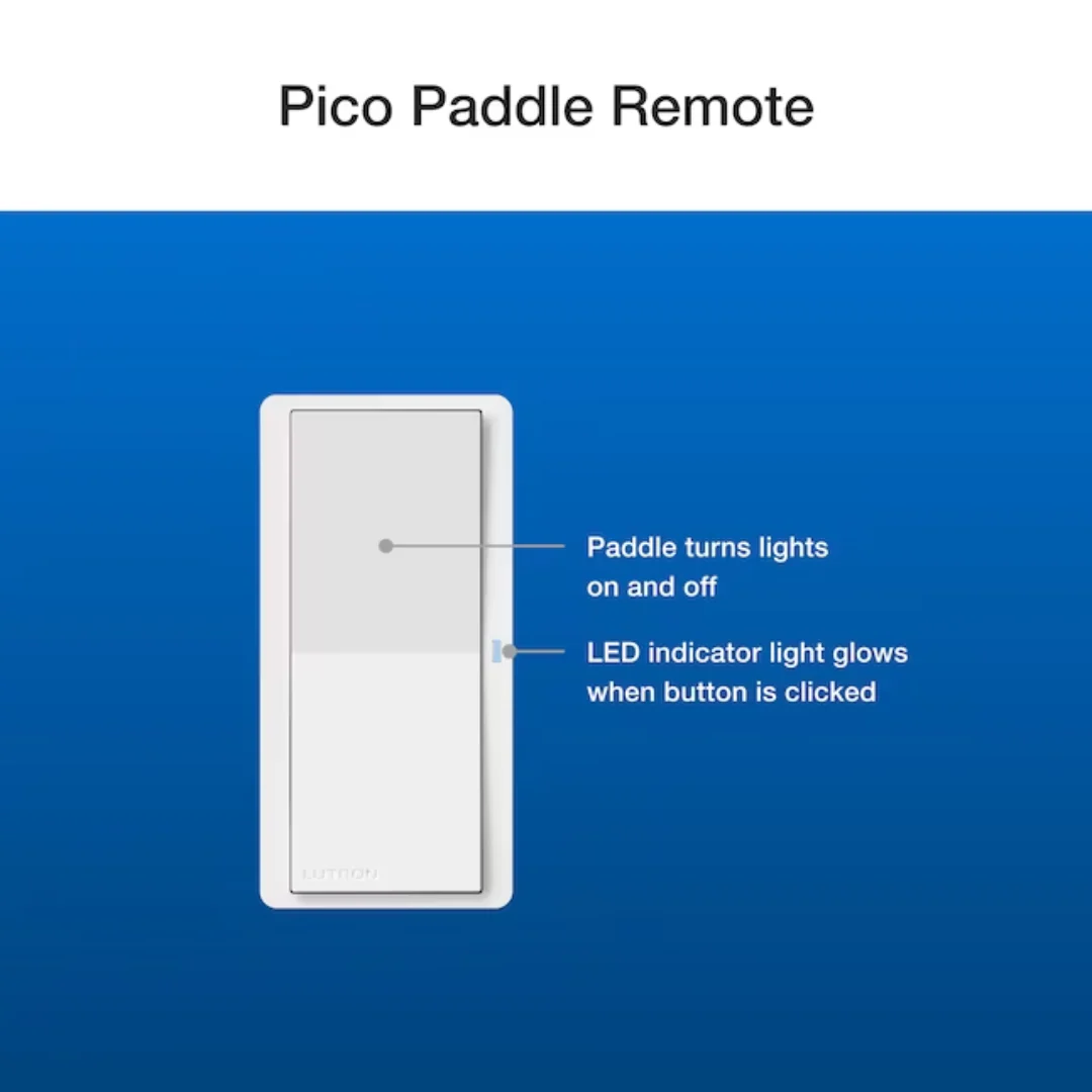 Lutron Claro Smart Switch 3-Way Kit with Pico Paddle Remote | DVRF-PKG1S-WH | White - Image 5