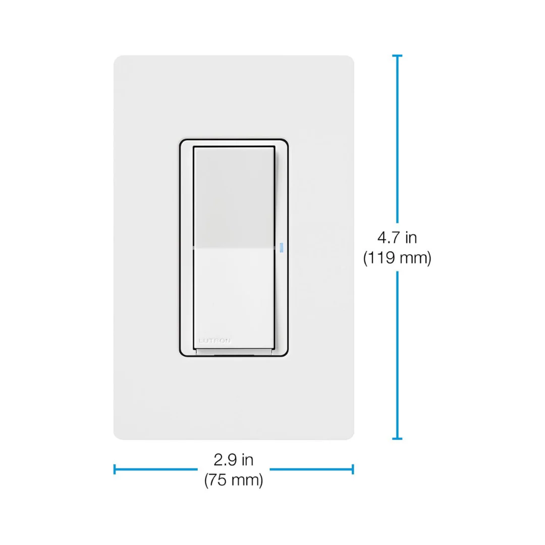 Lutron Claro Smart Switch for Caséta Smart Lighting | Neutral Wire Required | DVRF-5NS-WH | White - Image 5