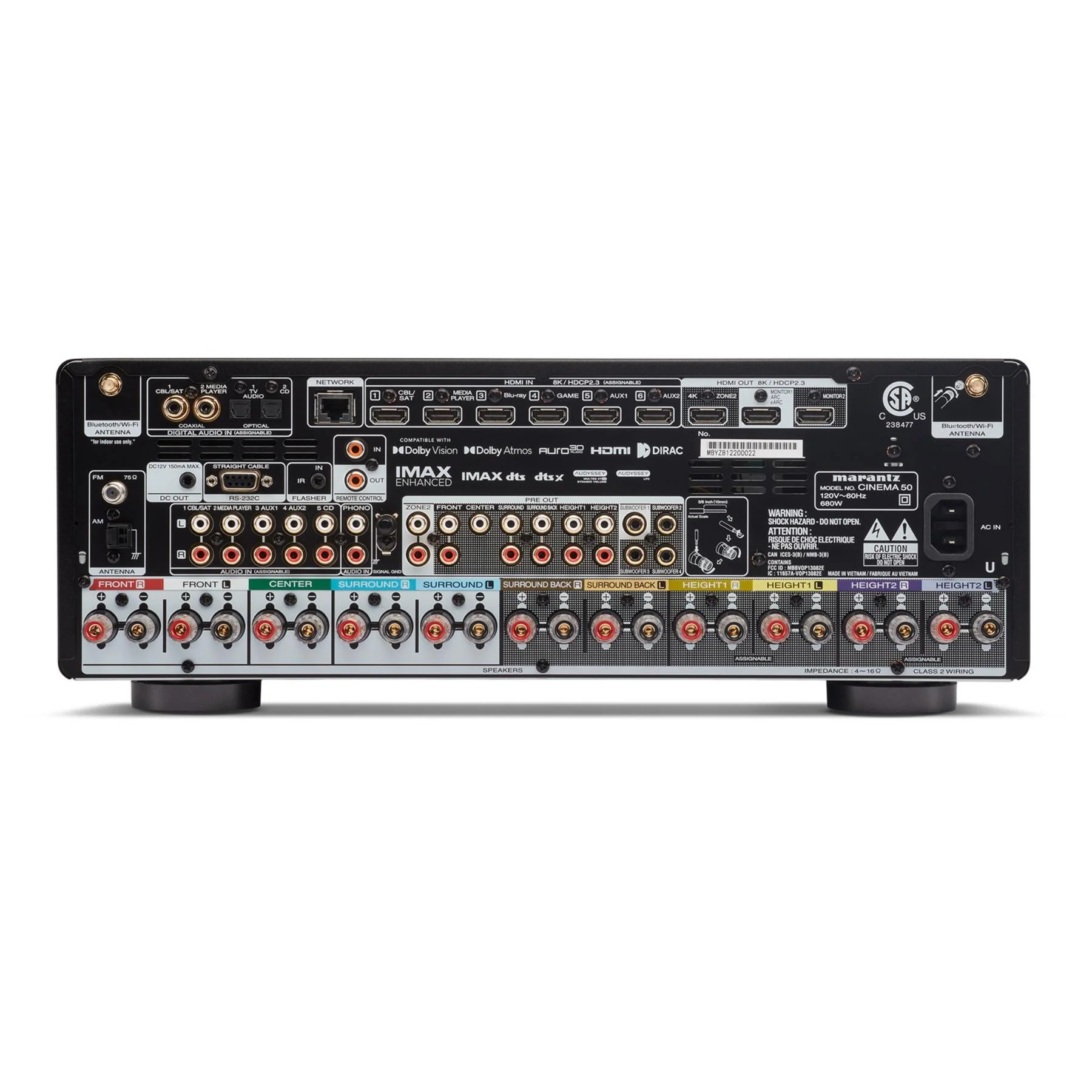 Marantz CINEMA 50 - 9.4 Ch 8K AV Receiver - Image 5