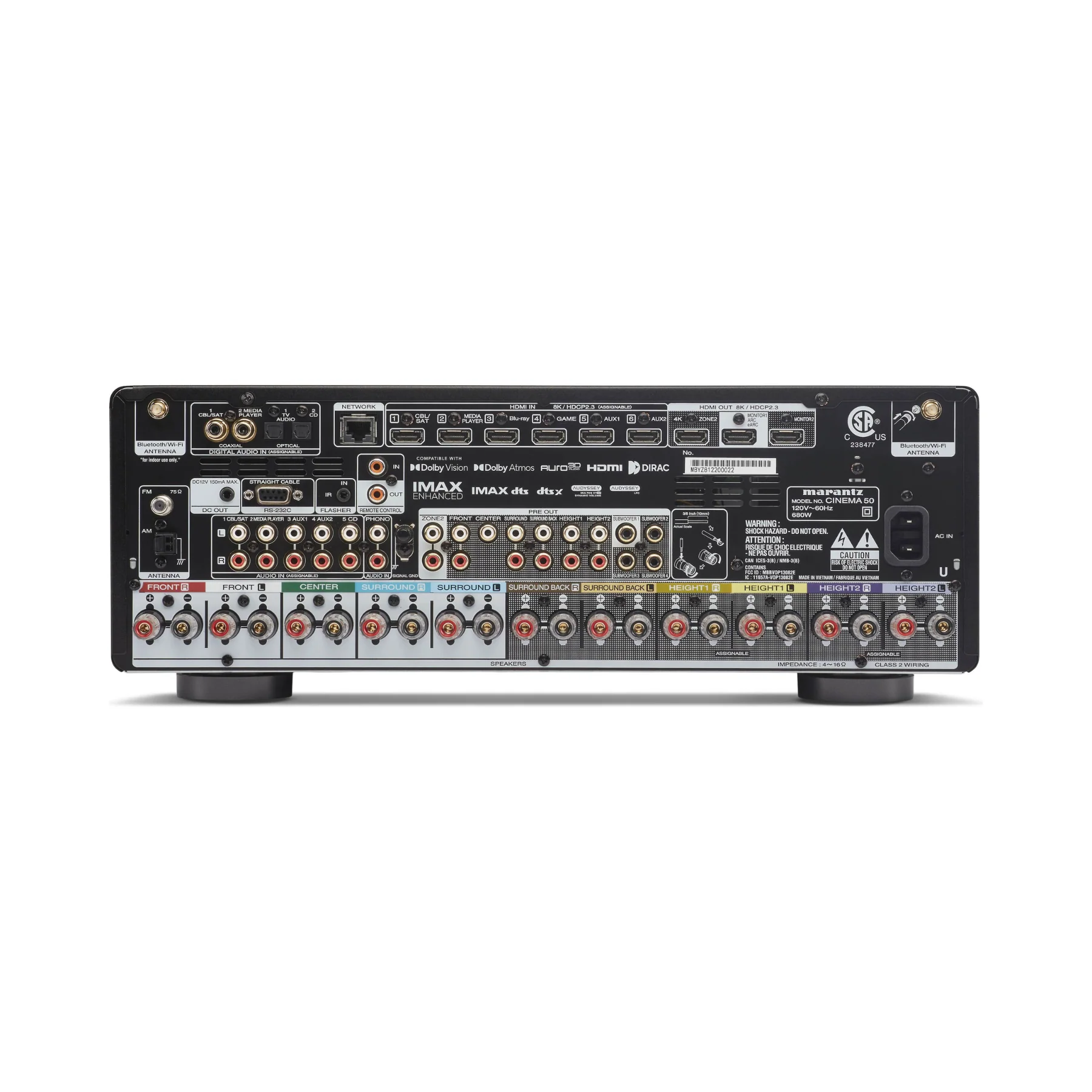 Marantz Cinema 50 - 9.4 Ch 8K AV Receiver - Clearance / Open Box - Image 4