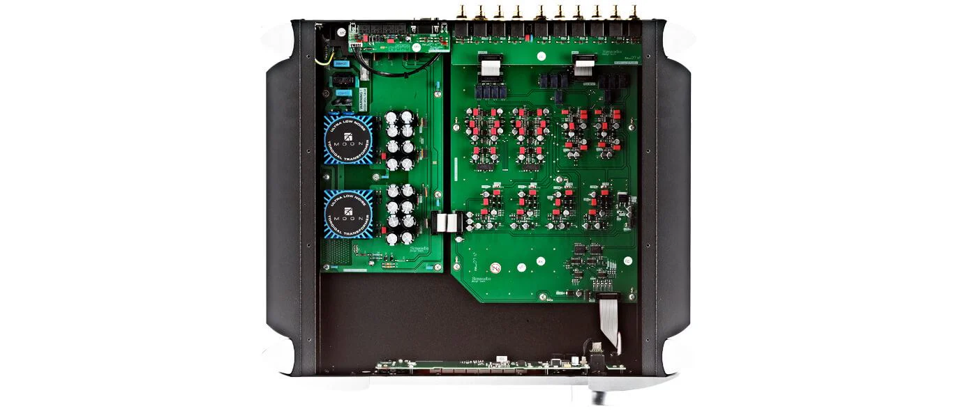 MOON 740P Preamplifier Two-Tone (Silver/Black) Open Box - Image 3