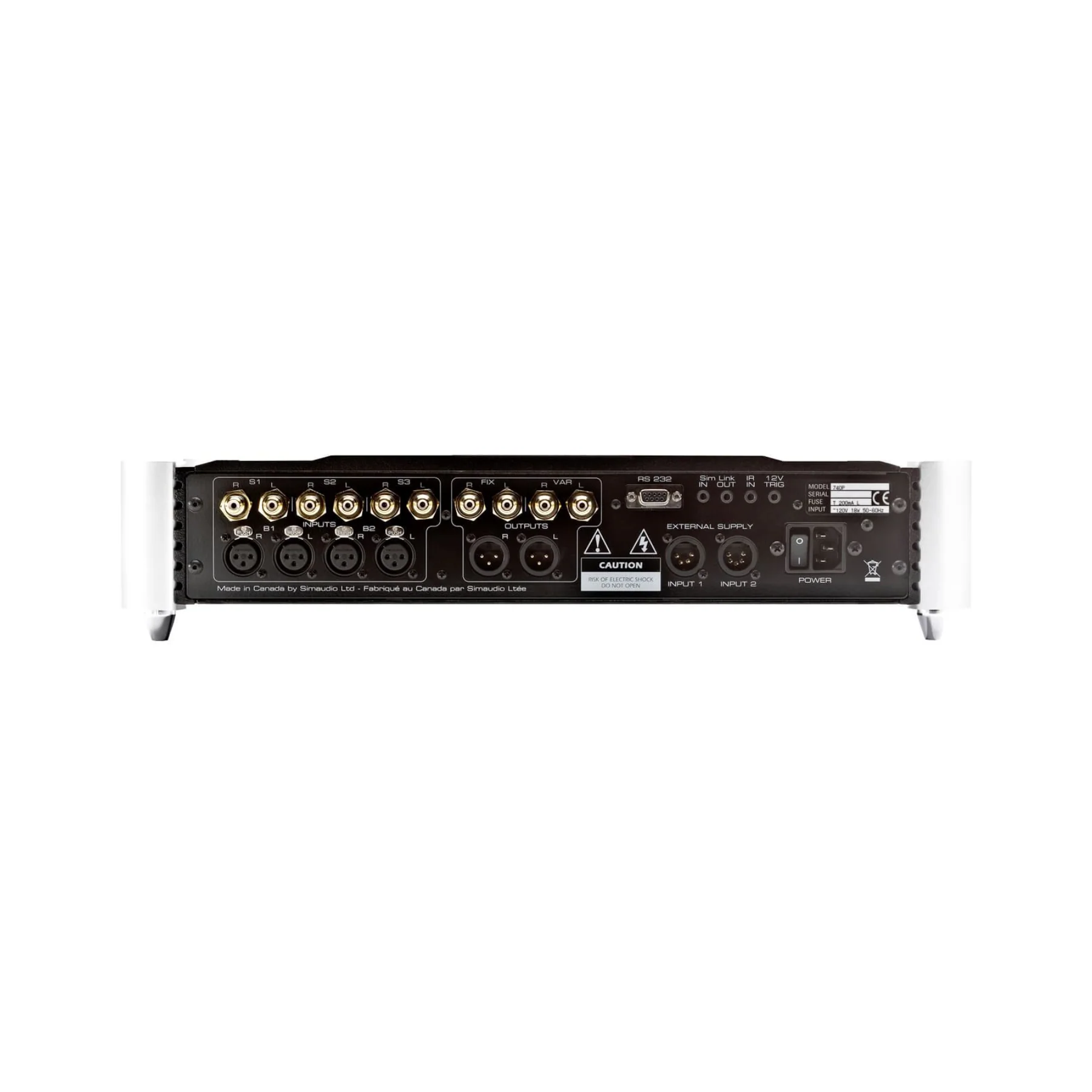 MOON 740P Stereo Preamplifier in Two Tone - Black/Silver - Image 2
