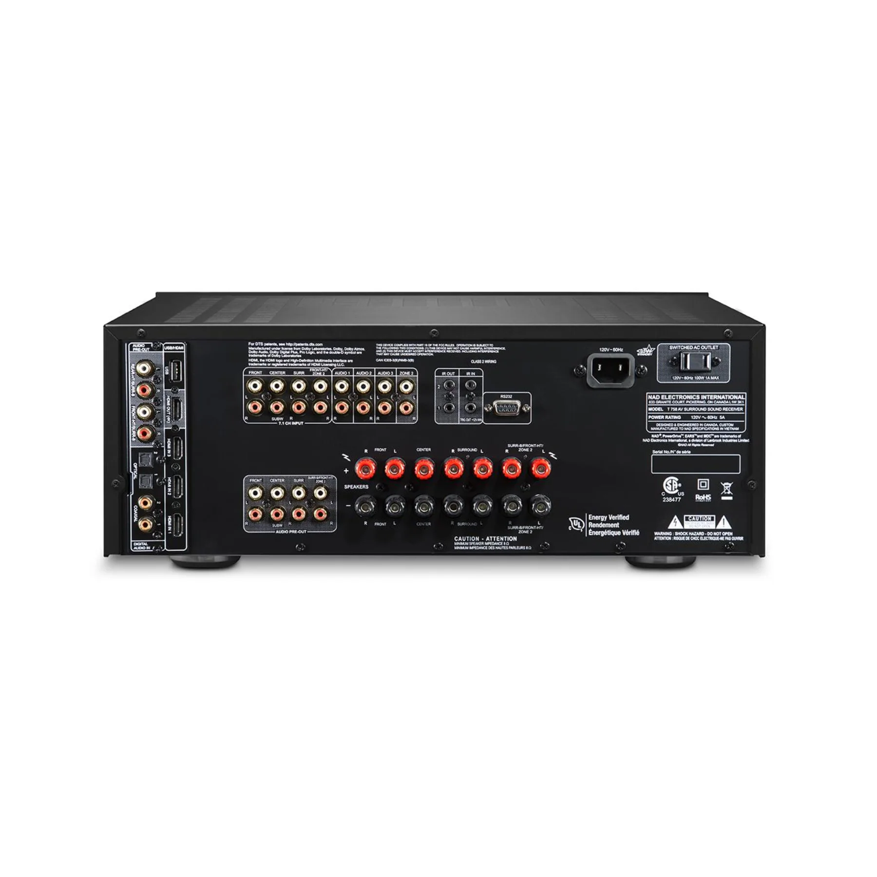 NAD T 758 V3i Home Theater Receiver - Image 2